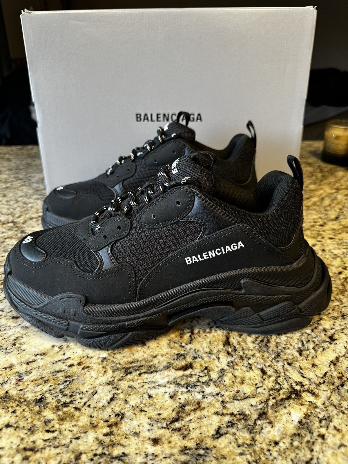image of Balenciaga - Tripple S Sneaker in Black, Men's (Size 10)