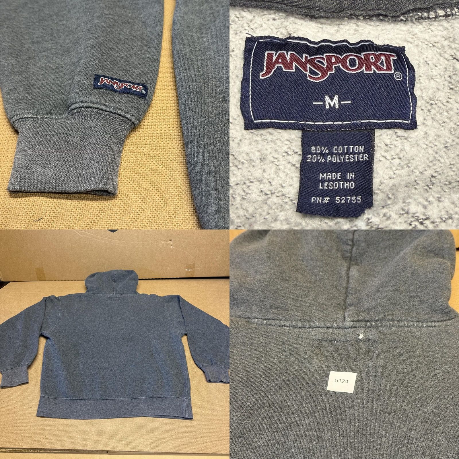 Jansport JanSport North Texas Hoodie Mens Medium Gray College Embroidered Fleece Pullover Size US M / EU 48-50 / 2 - 8 Thumbnail