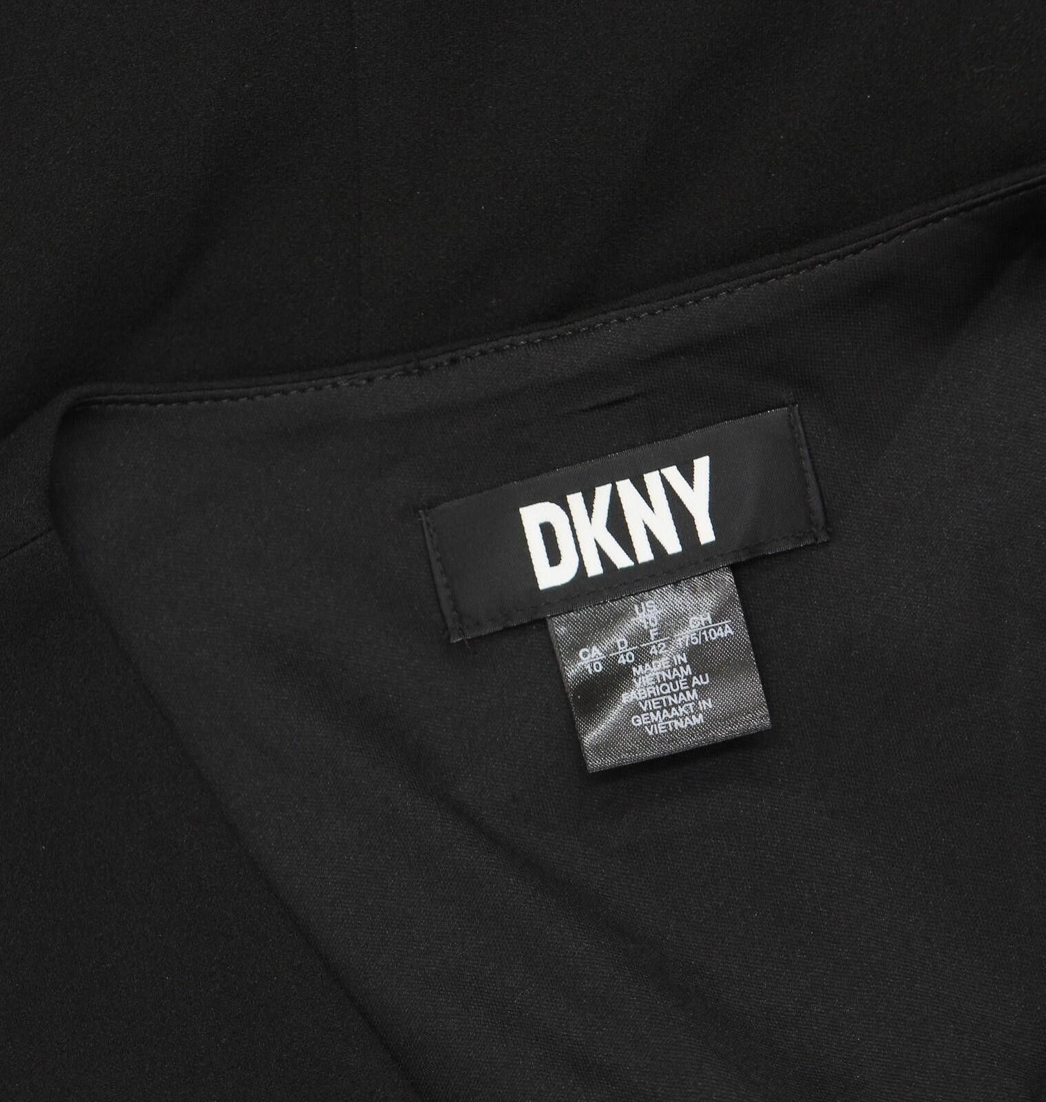 DKNY New Dkny Sheath A-line Button Front Dress Ponte Black 10 Size L / US 10 / IT 46 - 3 Thumbnail