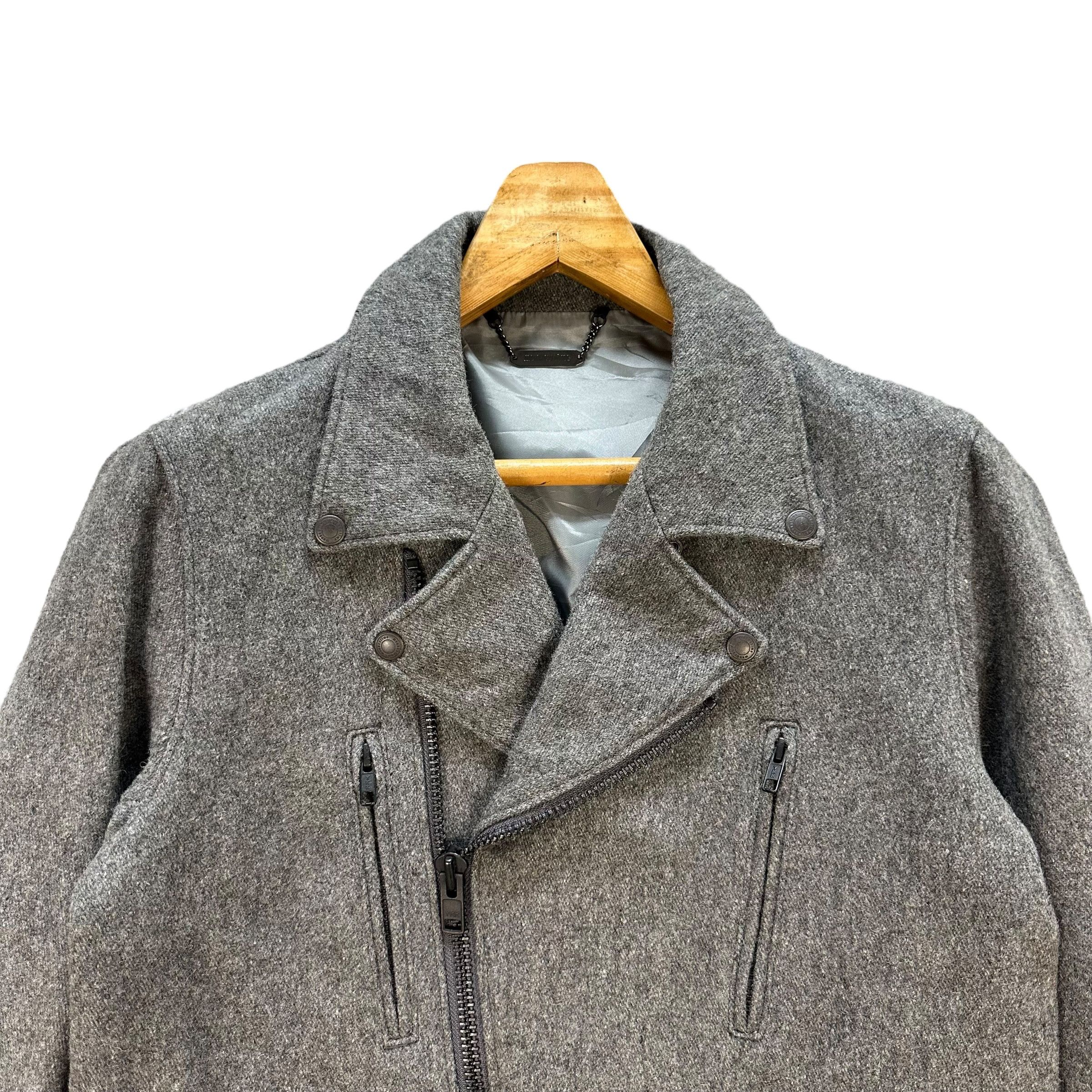 monkey time MONKEY TIME Gray Wool Double Collar Jacket #A72-1752 Size US L / EU 52-54 / 3 - 2 Thumbnail