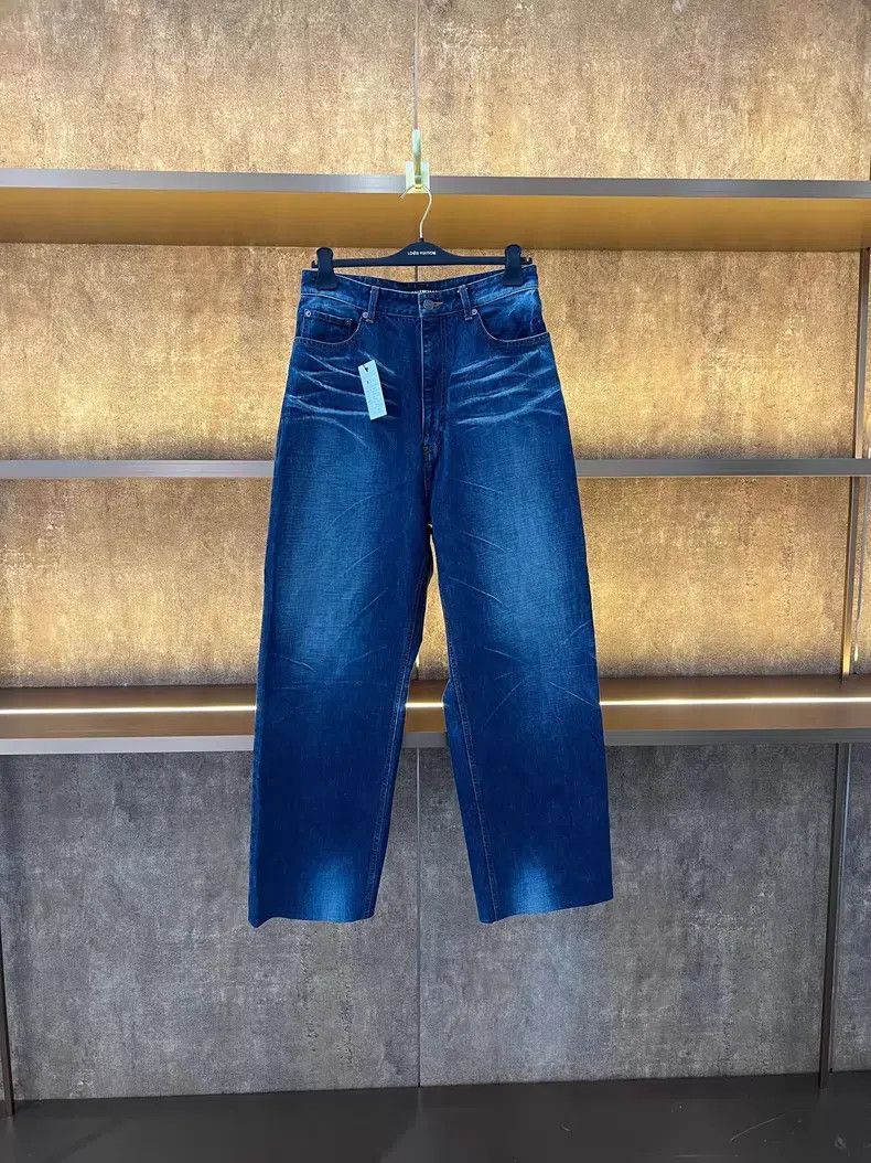Balenciaga Balenciaga size S Water ripple denim pants Size US 27 - 6 Thumbnail