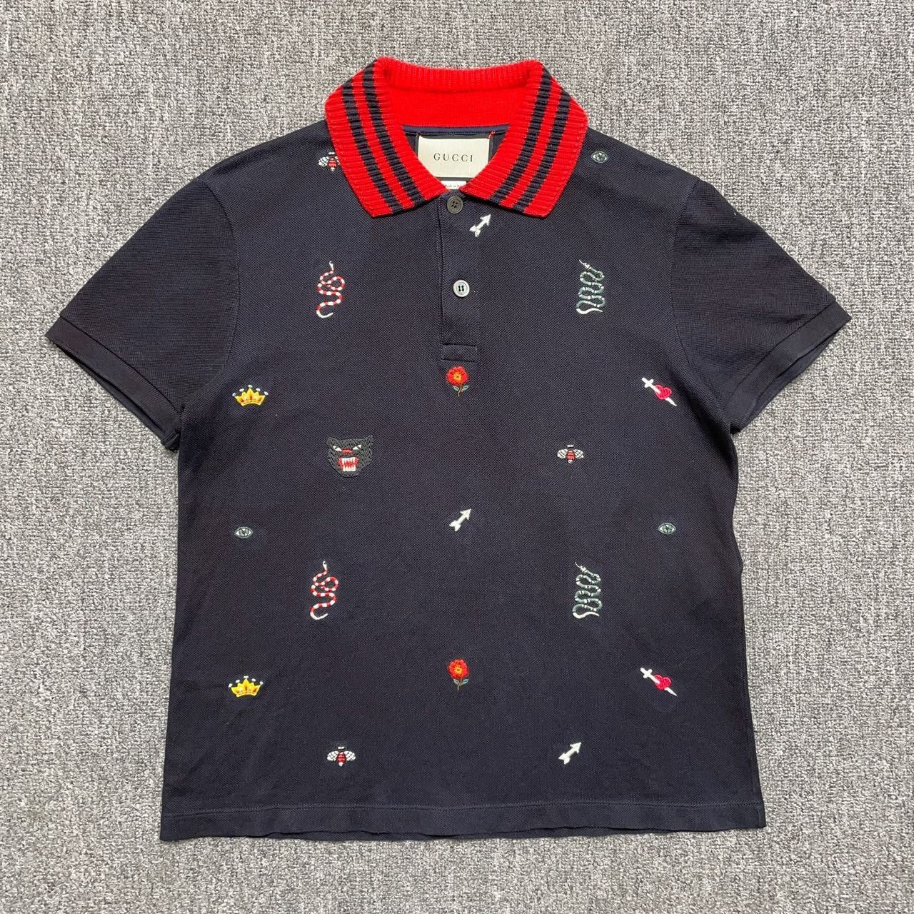 Gucci Gucci Pattern embroidery full print polo 2501-Nextarrow Size US M / EU 48-50 / 2 - 1 Thumbnail