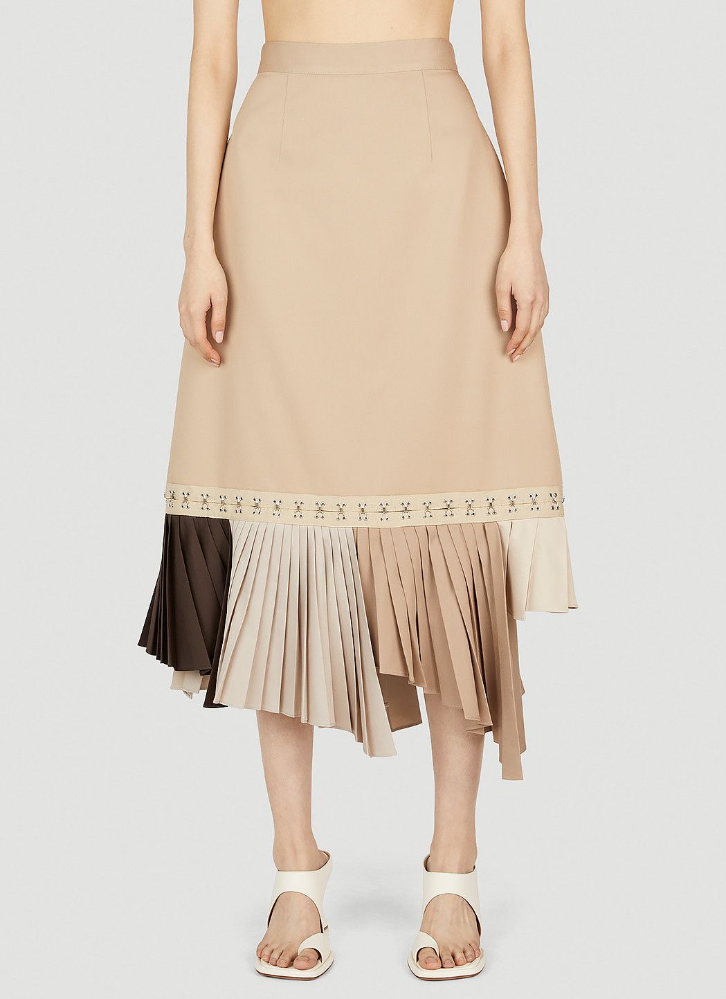 rokh Hook And Eye Tape Pleat Skirt Size 34" / US 12 / IT 48 - 1 Thumbnail