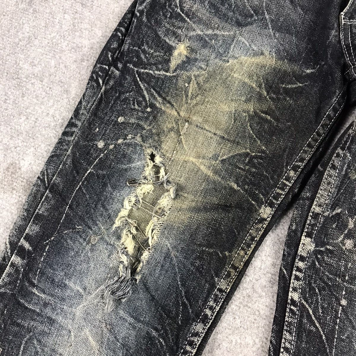 If Six Was Nine FLARE DISTRESSED NYLAUS RUSTY DENIM BOOT CUT PANTS Size US 28 / EU 44 - 6 Thumbnail