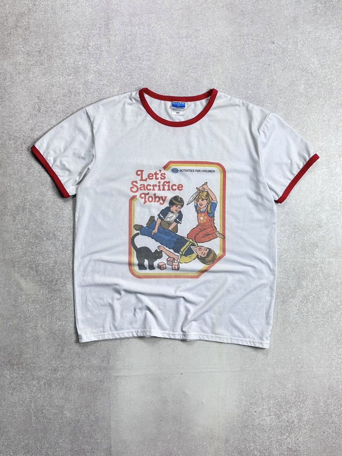 Vintage Vintage 90s Lets Sacrifice Toby Humour Vetemets T-shirt XXL Size US XXL / EU 58 / 5 - 1 Thumbnail