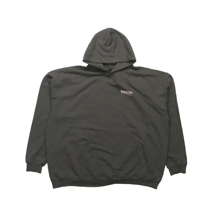 Balenciaga Balenciaga FW22 Logo Grey Long Sleeve Hoodie Size US S / EU 44-46 / 1 - 1 Thumbnail