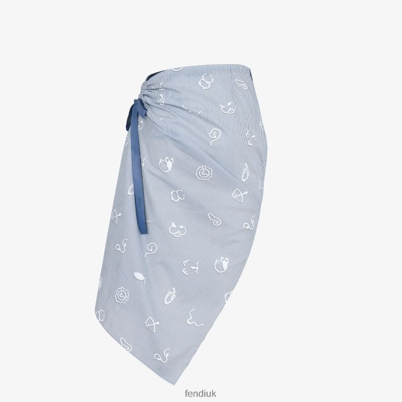 Fendi o1loc1c0824 Skirt in Light Blue Size 30" / US 8 / IT 44 - 2 Thumbnail