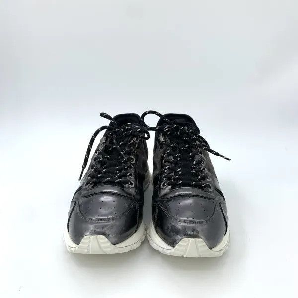 Louis Vuitton Louis Vuitton Black Leather Mixed Sports Sneakers -2508 Size US 8.5 / EU 41-42 - 3 Thumbnail