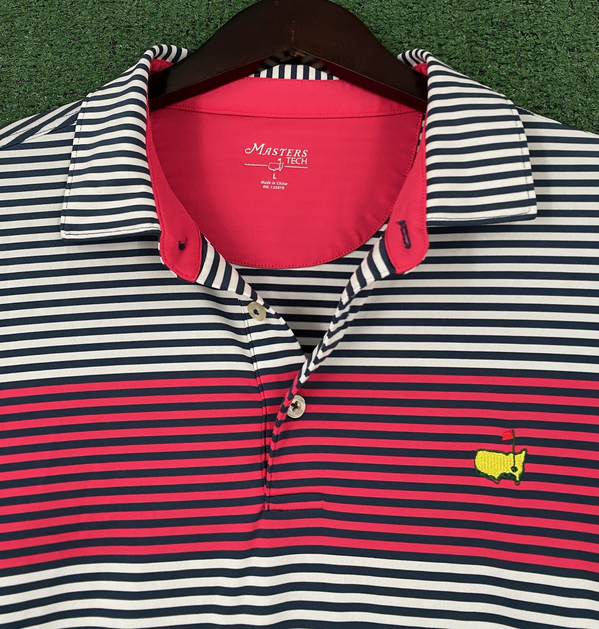 The Masters Masters Tech Augusta National Golf Striped Polo Shirt Large Size US L / EU 52-54 / 3 - 2 Thumbnail