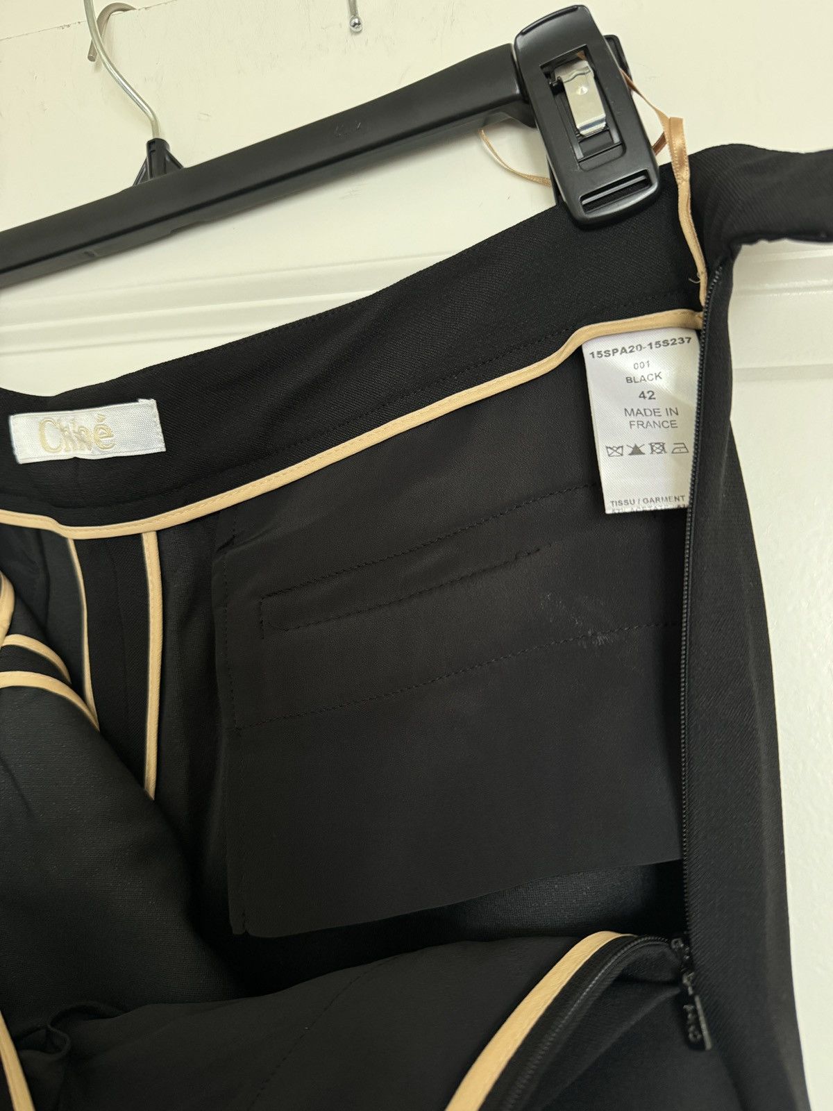 Chloe Chloe Black High Waisted Pants Attached Wrap Tied Belt Size 30" / US 8 / IT 44 - 5 Thumbnail