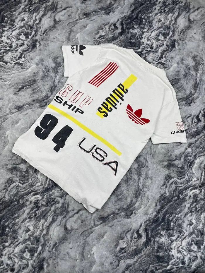 Adidas Vintage Adidas Soccer World Champion T Shirt 1994 USA Size US S / EU 44-46 / 1 - 15 Thumbnail