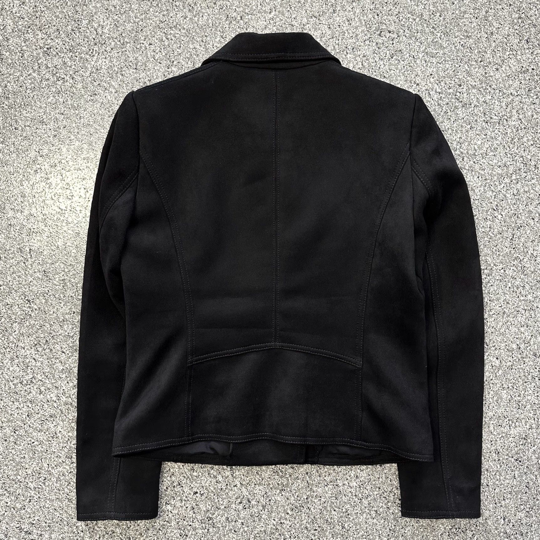 White House Black Market VINTAGE White House Black Market Suede Moto Jacket Womens 6 Black WHBM Jacket Women Black 90s Motorcycle Style Prints No Abbrev Size M / US 6-8 / IT 42-44 - 7 Thumbnail
