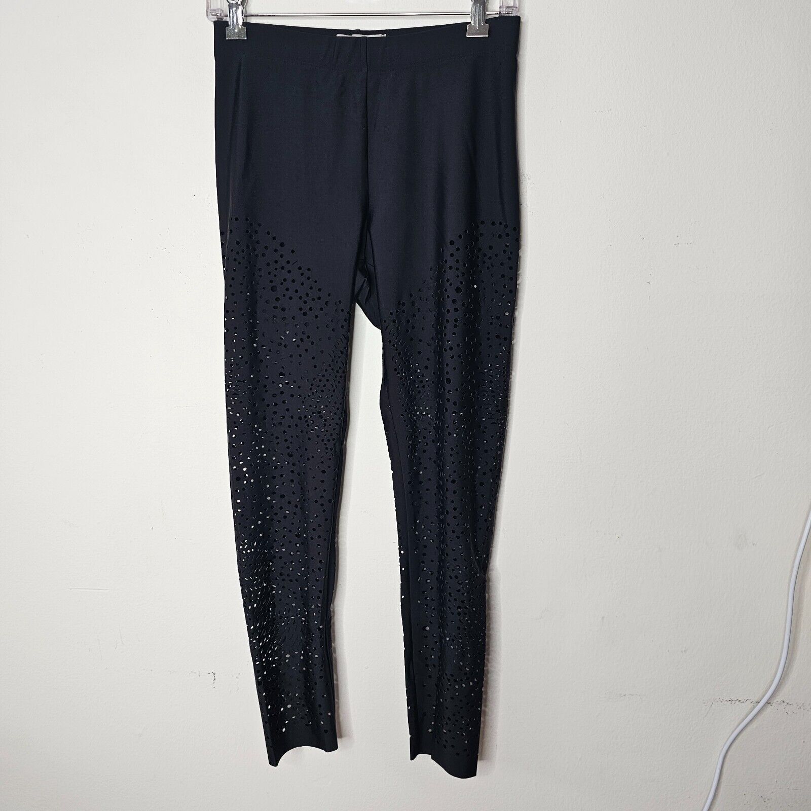 Other Willow Jet Black Laser Cut High Waist Legging Pants Medium Size 30" / US 8 / IT 44 - 9 Thumbnail