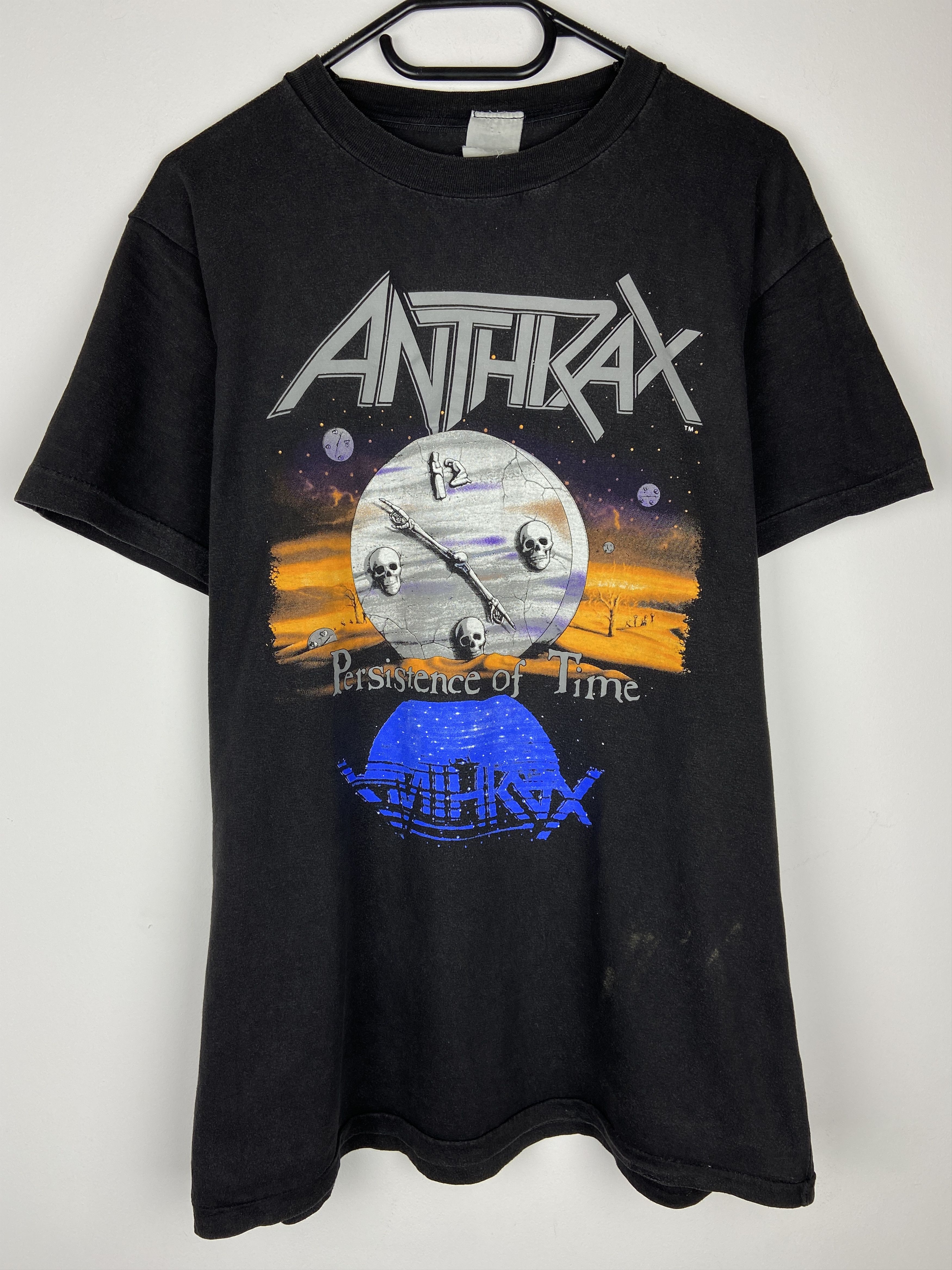 ANTHRAX BROCKUM パーシステンス・オブ・タイム Tシャツ 1990 Vintage 1990 Anthrax Persistence of Time Band T-shirt