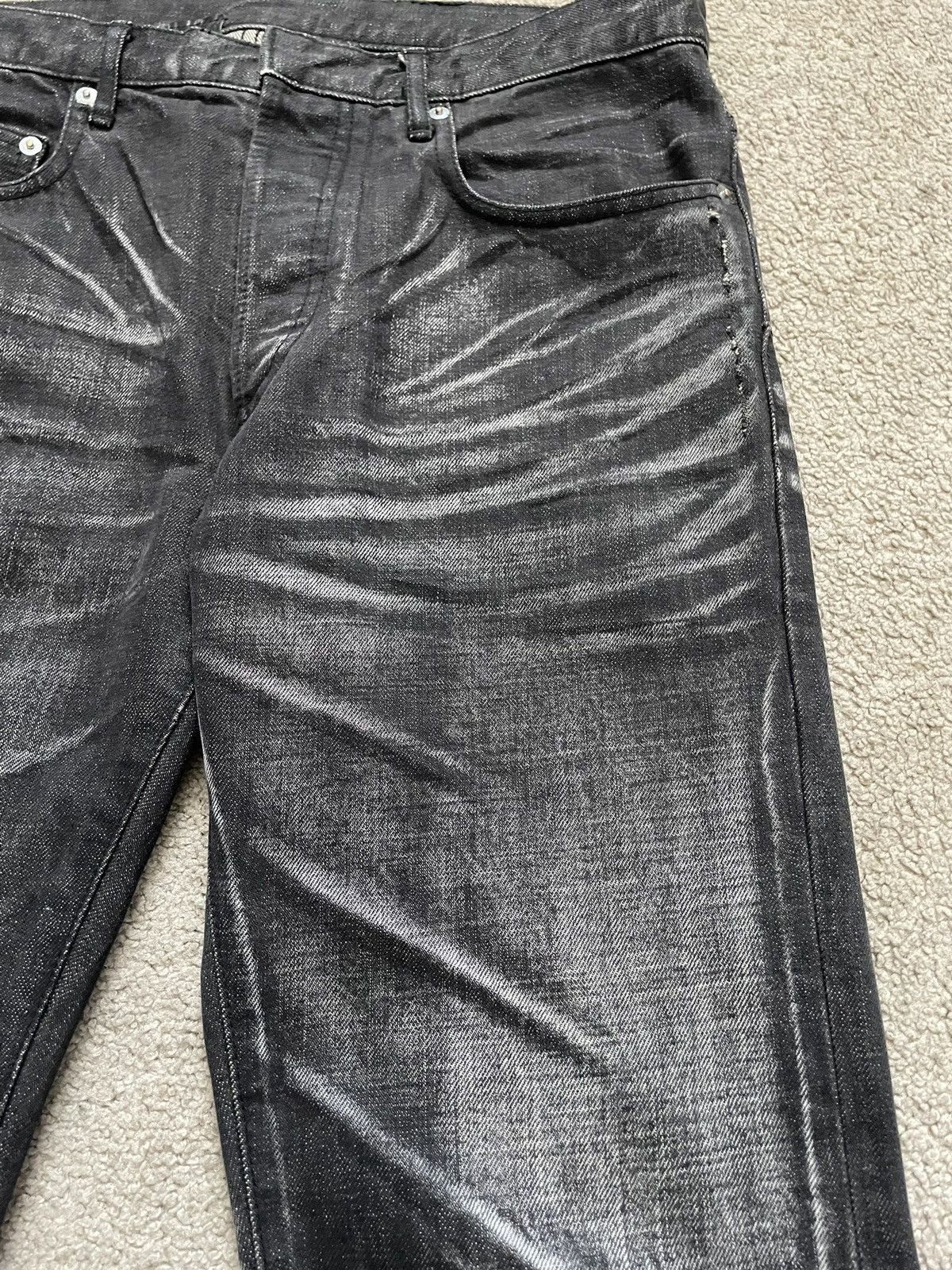 Dior × Hedi Slimane SS03 Dior Homme "Follow Me" Runway Clawmark Denim Jeans Size US 28 / EU 44 - 2 Thumbnail