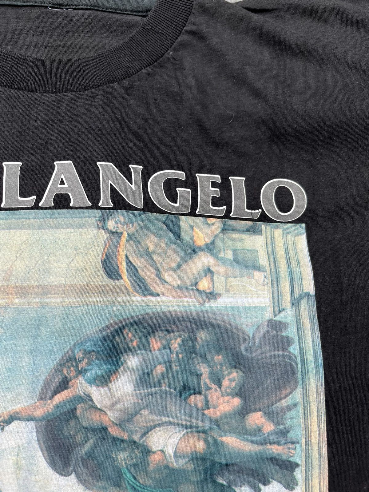 Vintage Vintage 80s Michelangelo buonarroti single stitch tee tshirt Size US M / EU 48-50 / 2 - 11 Thumbnail