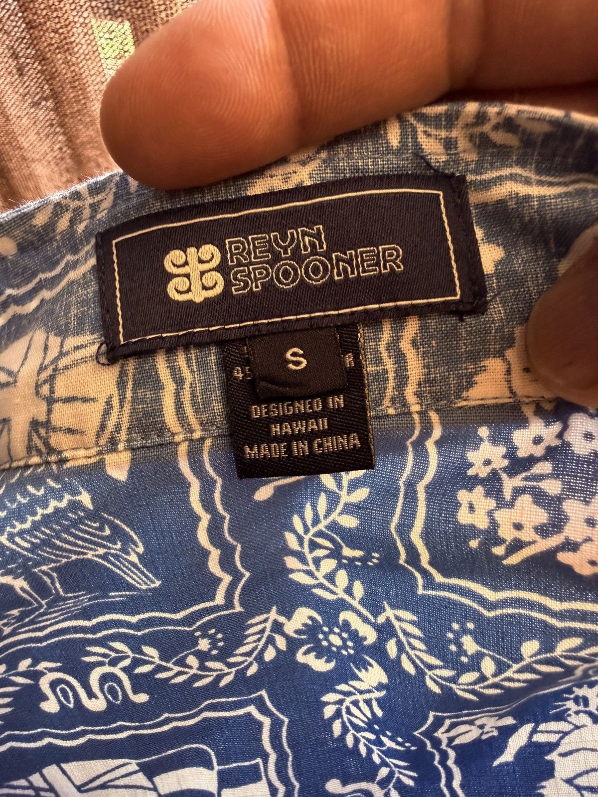 Reyn Spooner Reyn Spooner Tunic Women's S Hawaiian Blouse Blue/White Size S / US 4 / IT 40 - 4 Thumbnail