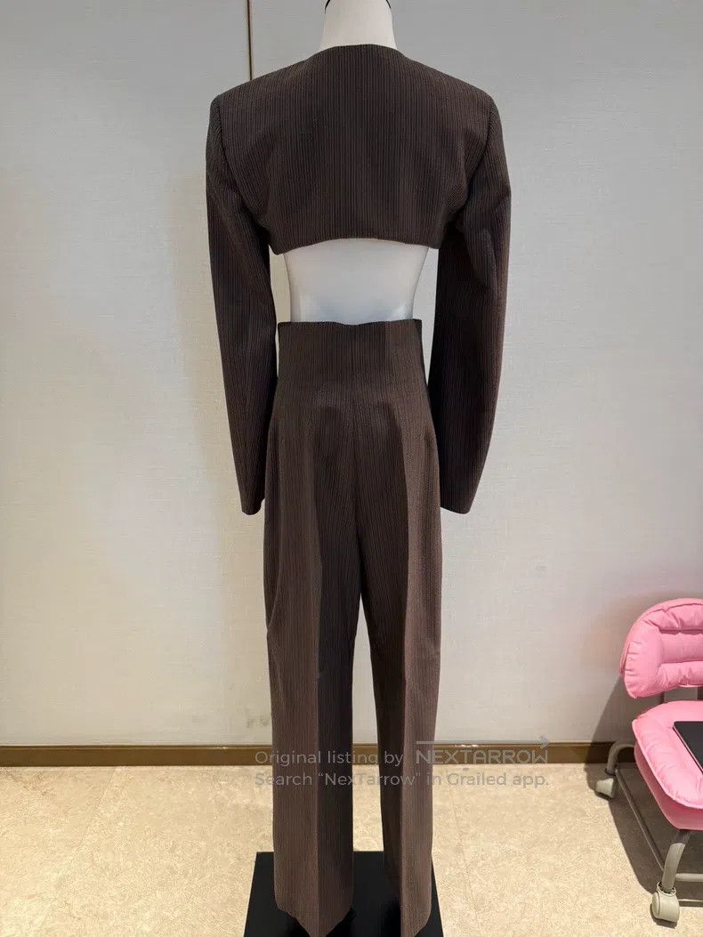 Fendi Fendi Caramel Fine Stripe Suit Size XS / US 0-2 / IT 36-38 - 2 Thumbnail