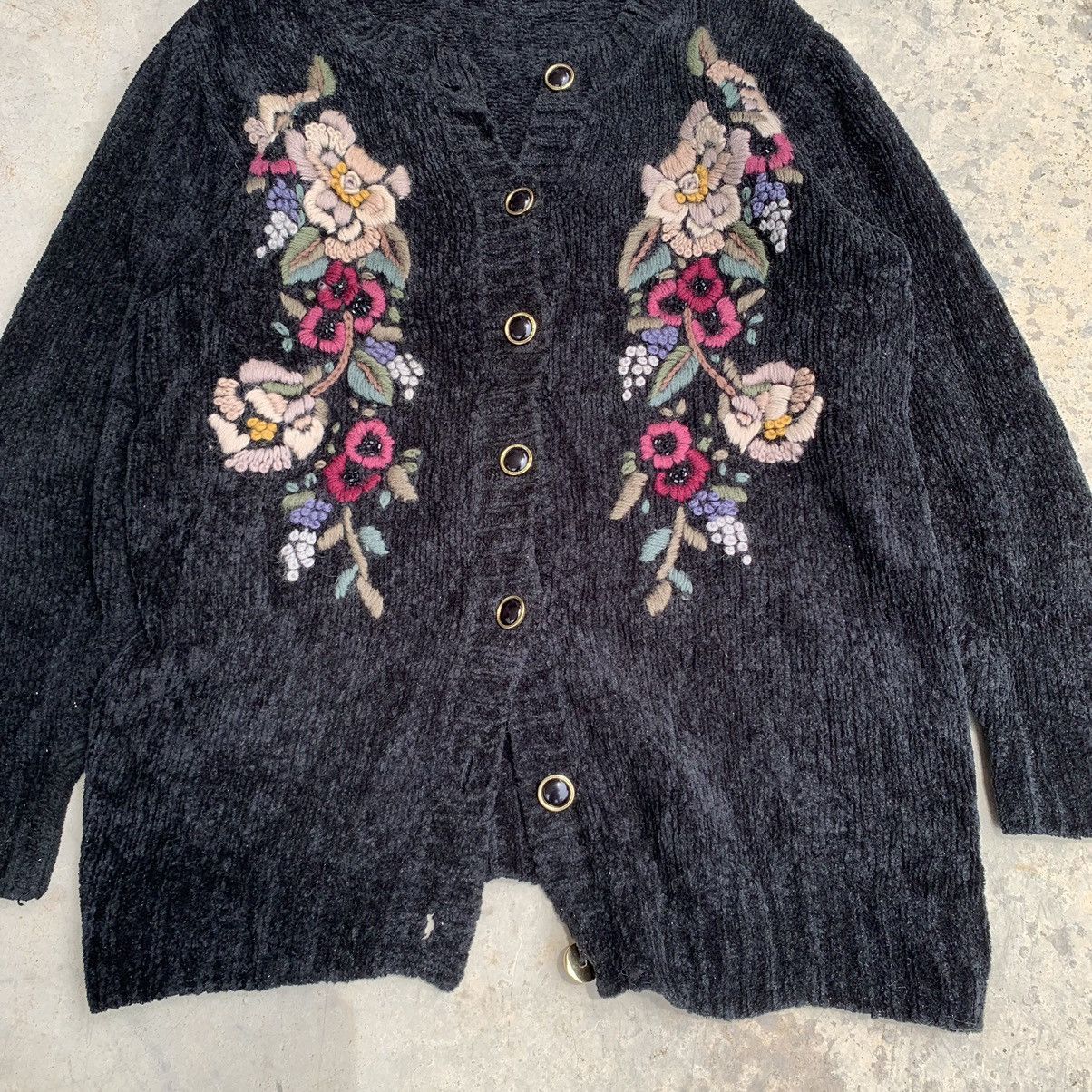 Japanese Brand Vintage JapaneseBrand Flora Knitwear Cardigan Jacket Size US L / EU 52-54 / 3 - 2 Thumbnail