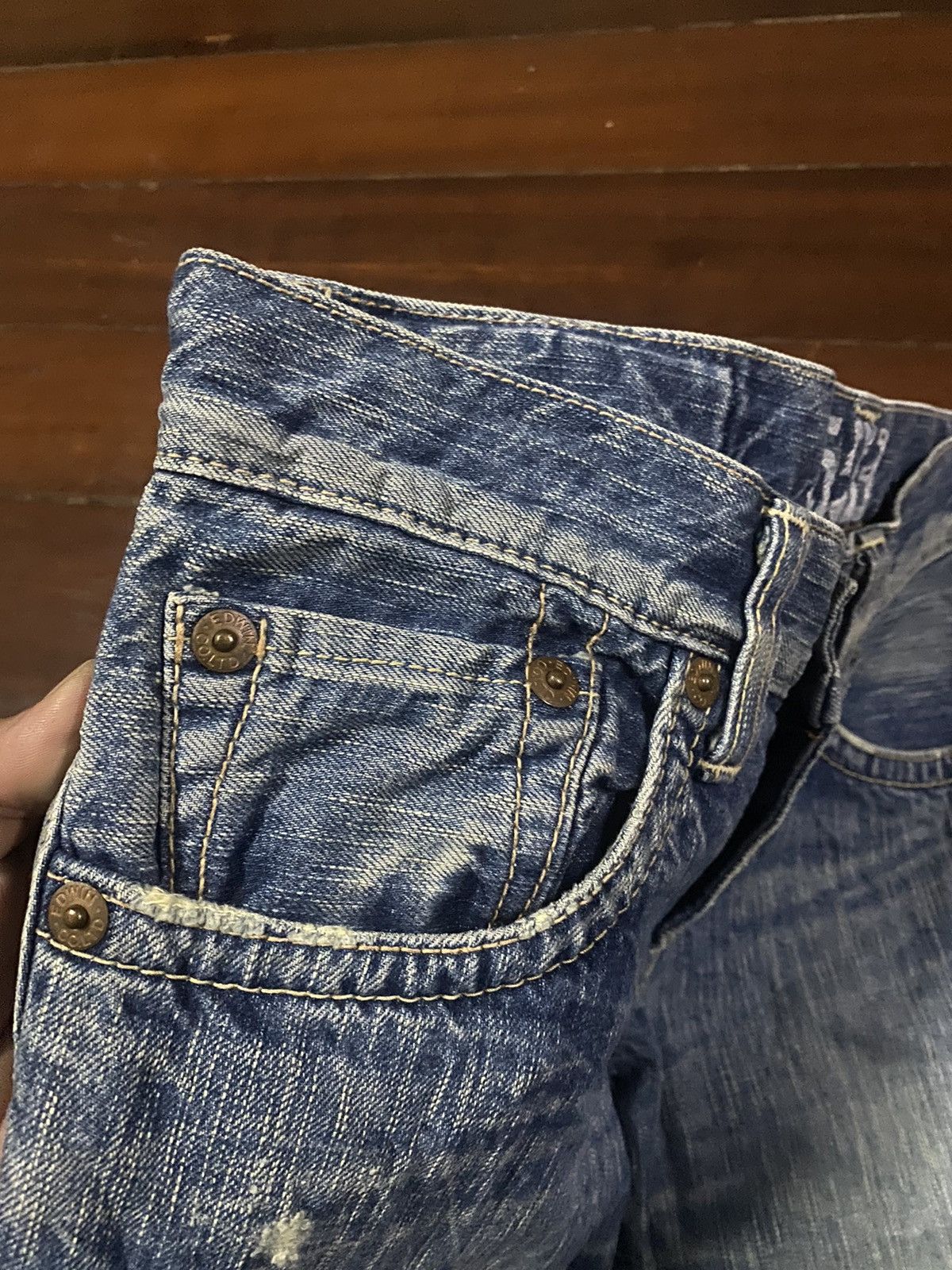 Edwin × If Six Was Nine × Japanese Brand FIRE 🔥 FLARE EDWIN 503 BLUE TRIP WIDE LEG BOOTCUT Size 32" / US 10 / IT 46 - 11 Thumbnail