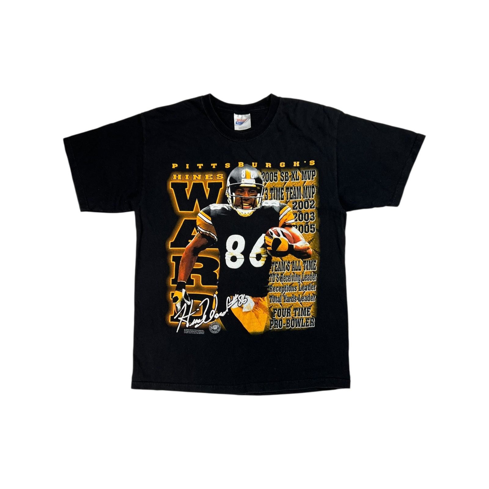 Hanes × NFL × Vintage 2008 Pittsburgh Steelers Hines Ward tee (M) Size US M / EU 48-50 / 2 - 1 Thumbnail