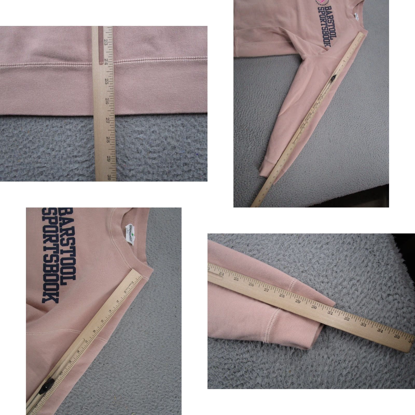 Vintage Barstool Sportsbook Sweatshirt Mens Size L Pink Crew Neck Pullover Heavy Cotton Blend Fleece Logo Vintage: No Size US L / EU 52-54 / 3 - 8 Thumbnail