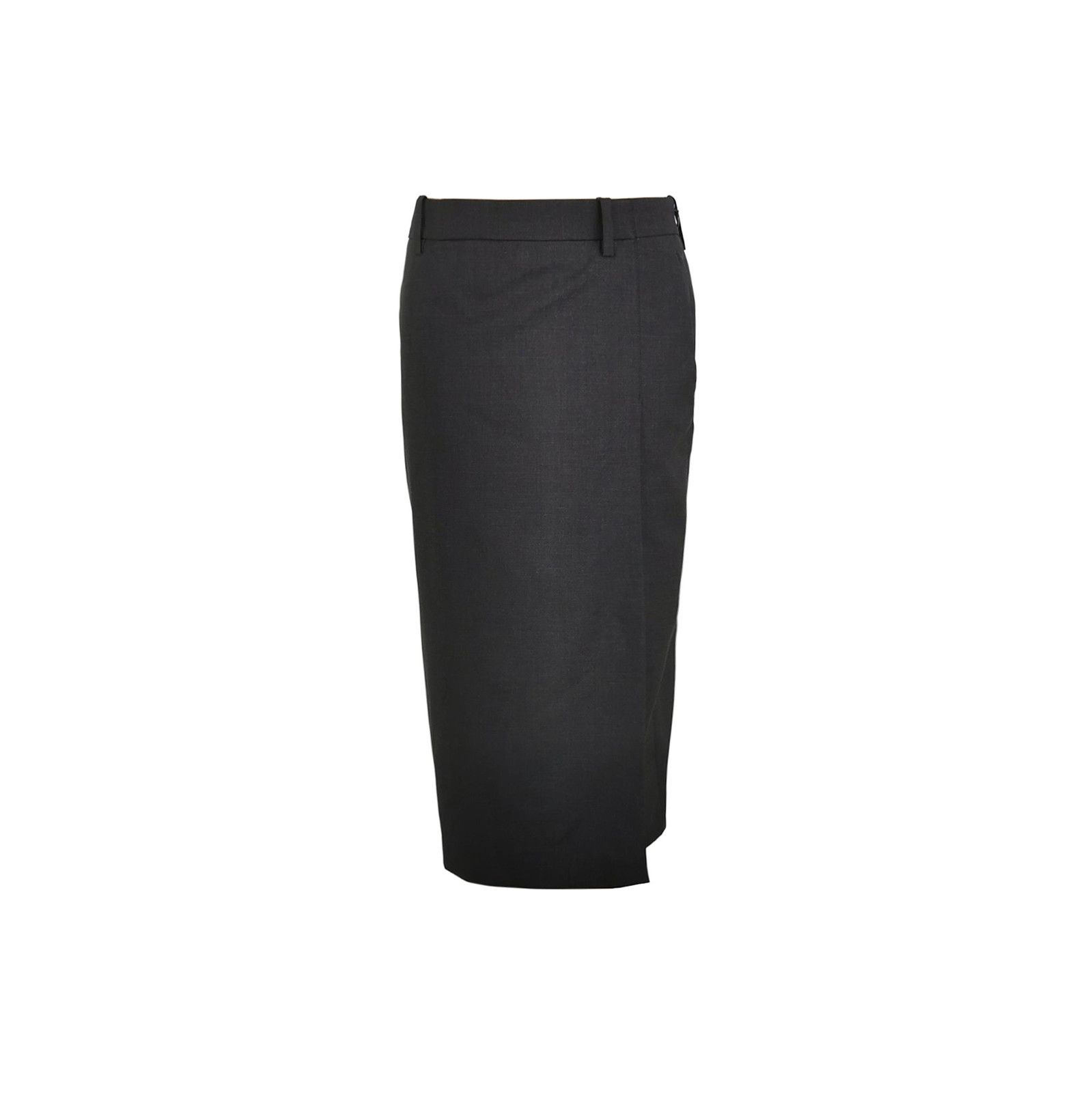 Prada Prada Wool Midi Skirt in Solid Color 0089 Size 36" / US 14 / IT 50 - 1 Thumbnail