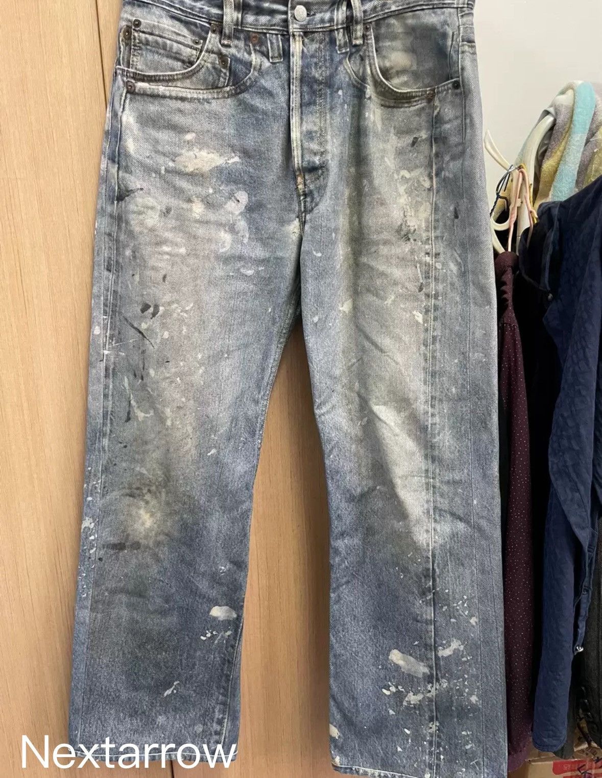 Acne studios Digital print splash-ink jeans