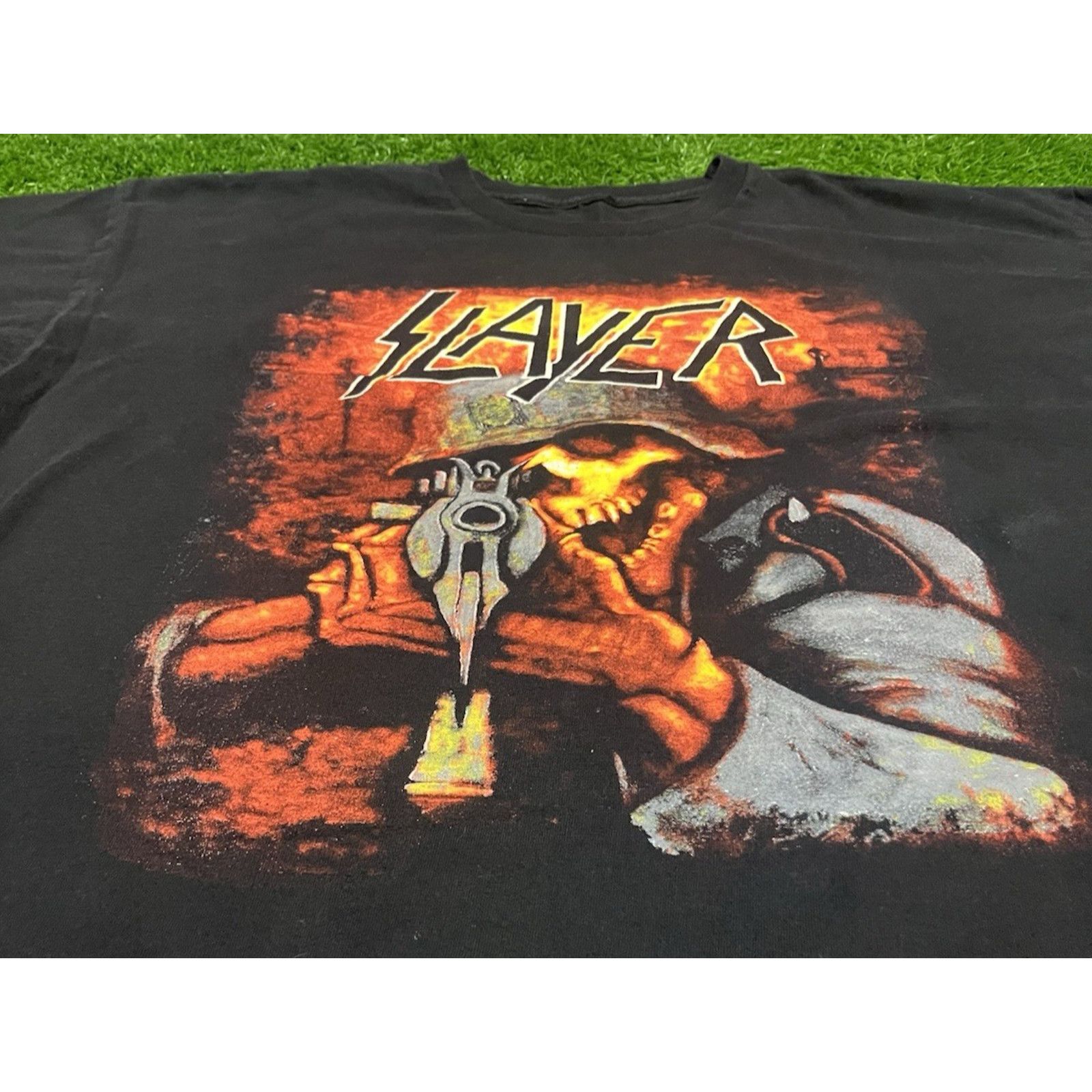Vintage SLAYER UNDEAD SOLDIER T-Shirt THRASH METAL Medium Y2K No tag Size US L / EU 52-54 / 3 - 3 Thumbnail