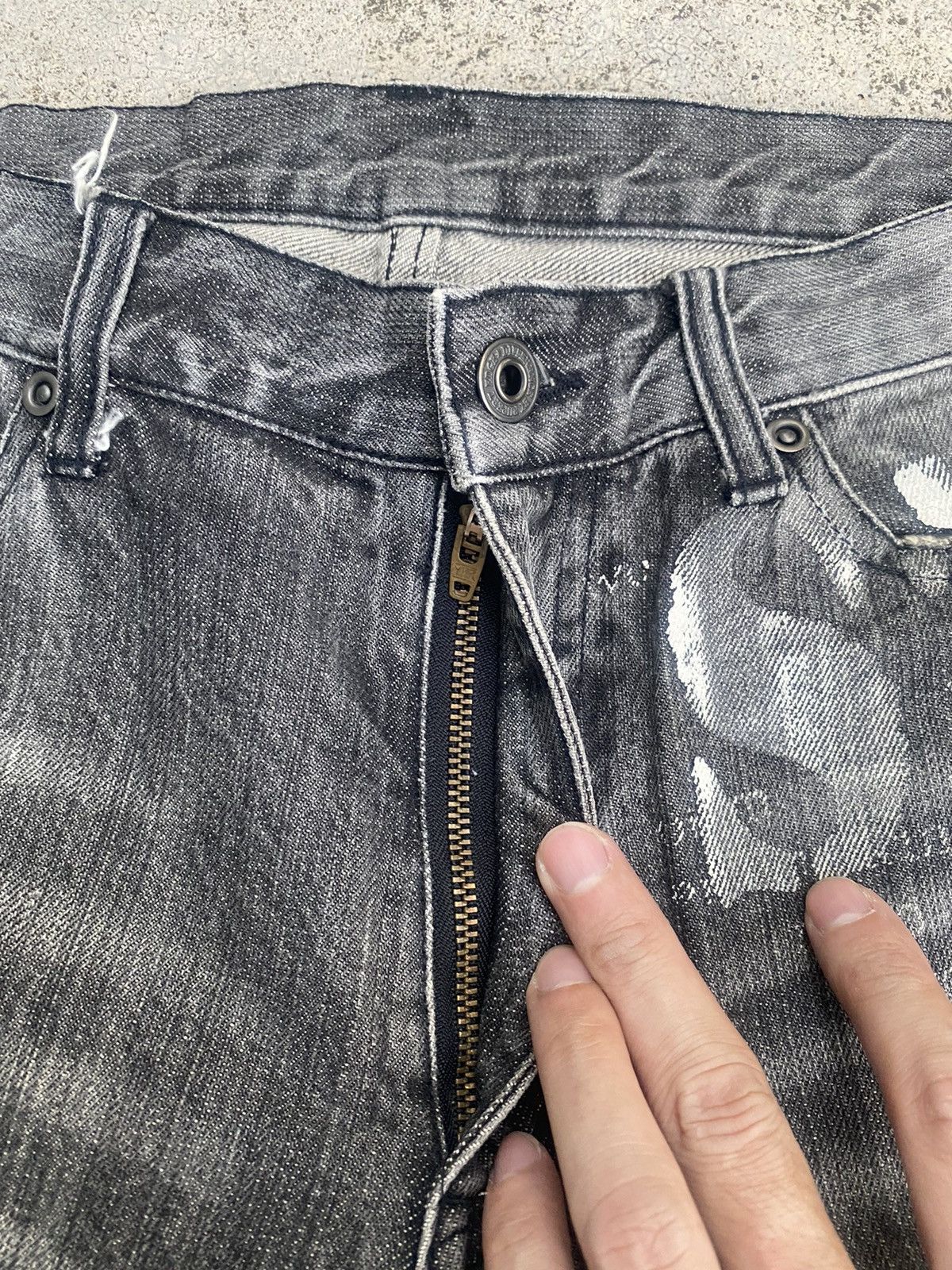If Six Was Nine × Japanese Brand × Le Grande Bleu (L.G.B.) Flare Jeans Rupert Edge Distressed Hagi Painted Bootcut Size US 30 / EU 46 - 12 Thumbnail