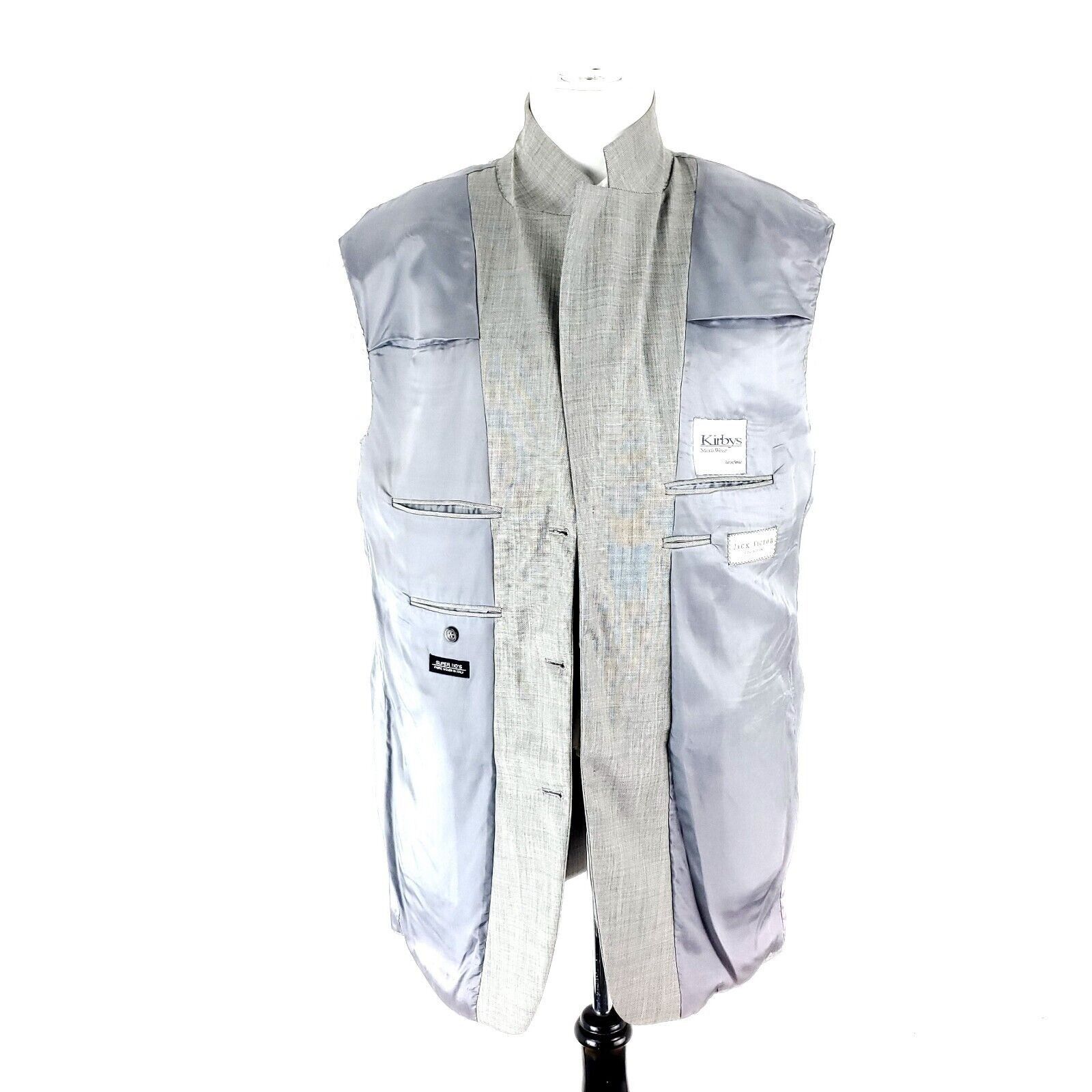 Jack Victor Jack Victor Collection Vitale CT 110s Wool 3 Button Blazer Size 42L - 9 Thumbnail