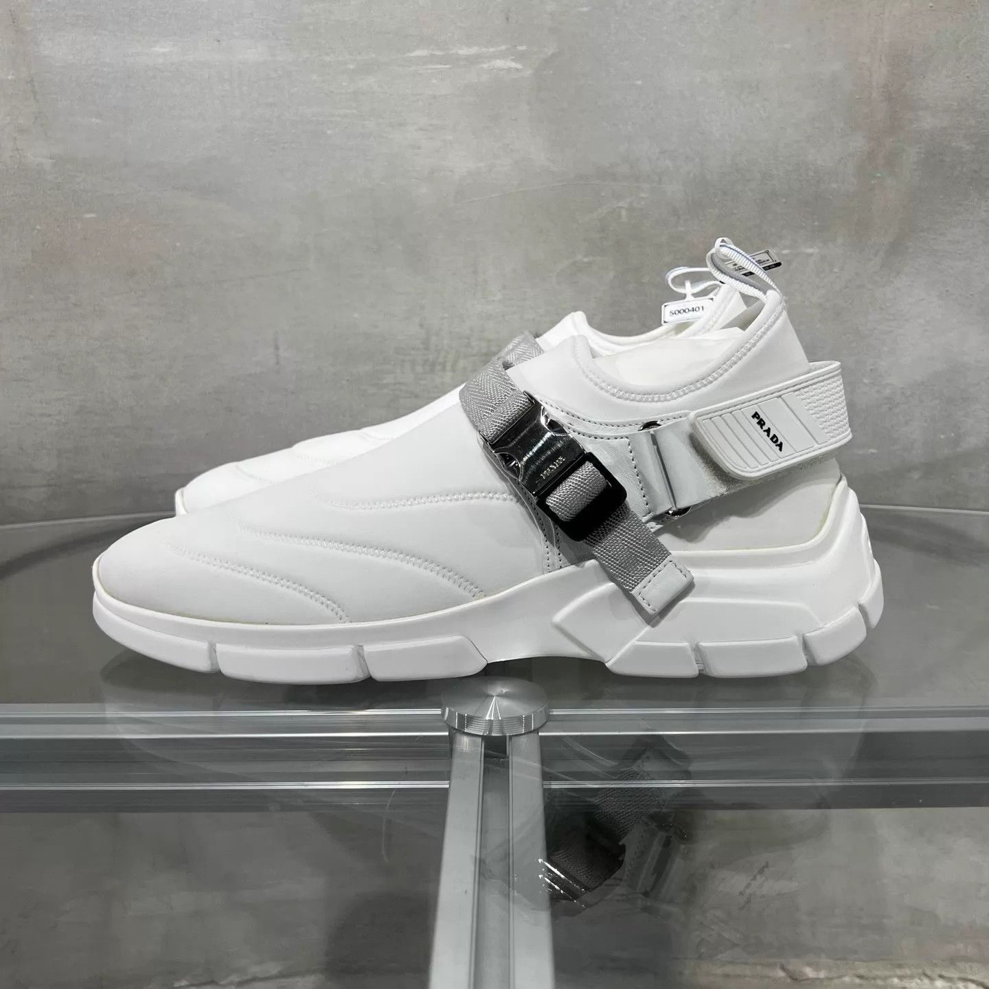 Prada Prada white canvas sneakers UK8 EUR42 Size US 9 / EU 42 - 3 Thumbnail