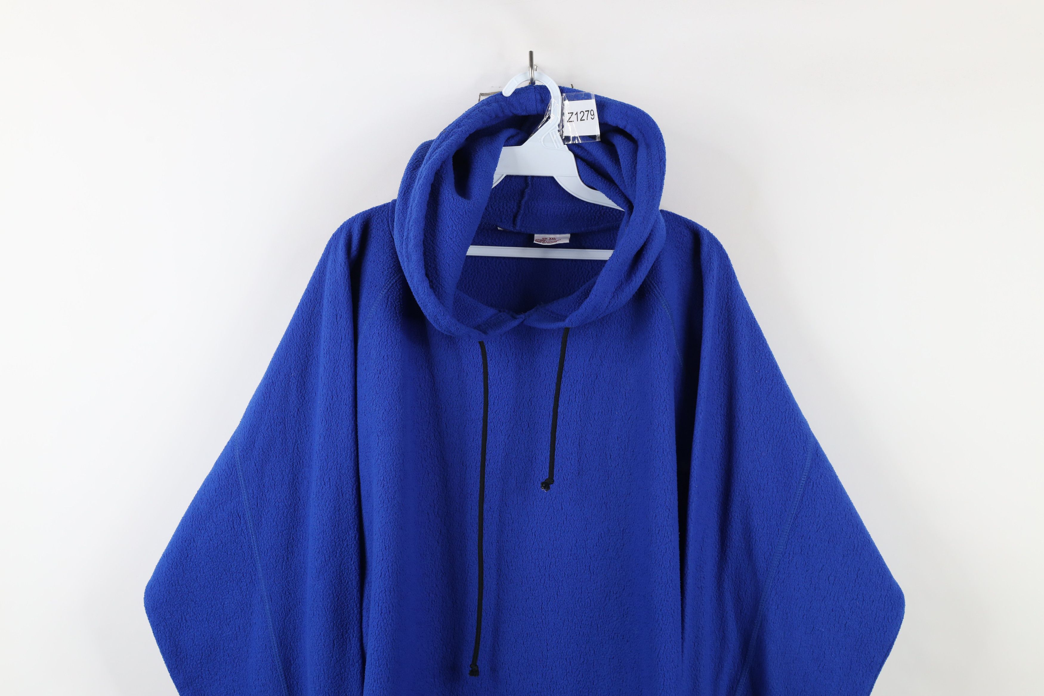 Vintage Vintage 90s Streetwear Blank Baggy Fleece Hoodie Sweatshirt Size US XXL / EU 58 / 5 - 2 Thumbnail