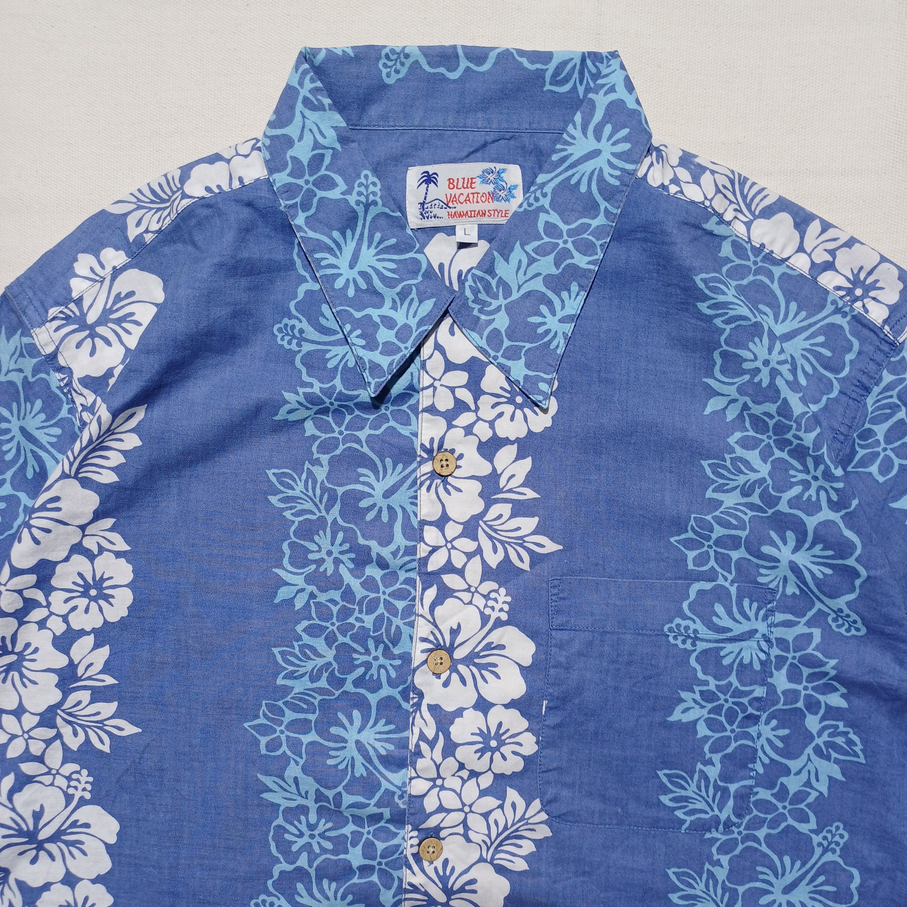 Other Vintage 90s Hawaiian Style Shirt by Blue Vacation Japan Size US L / EU 52-54 / 3 - 2 Thumbnail