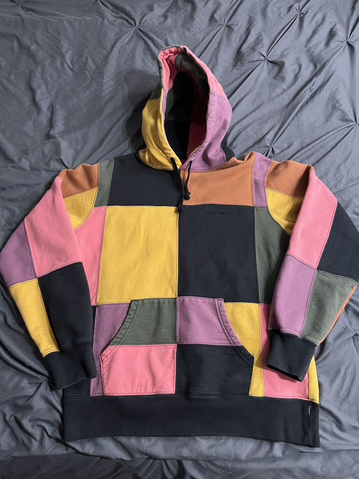 Supreme Patchwork Hooded Fur Jacket L STYLE | KREAM