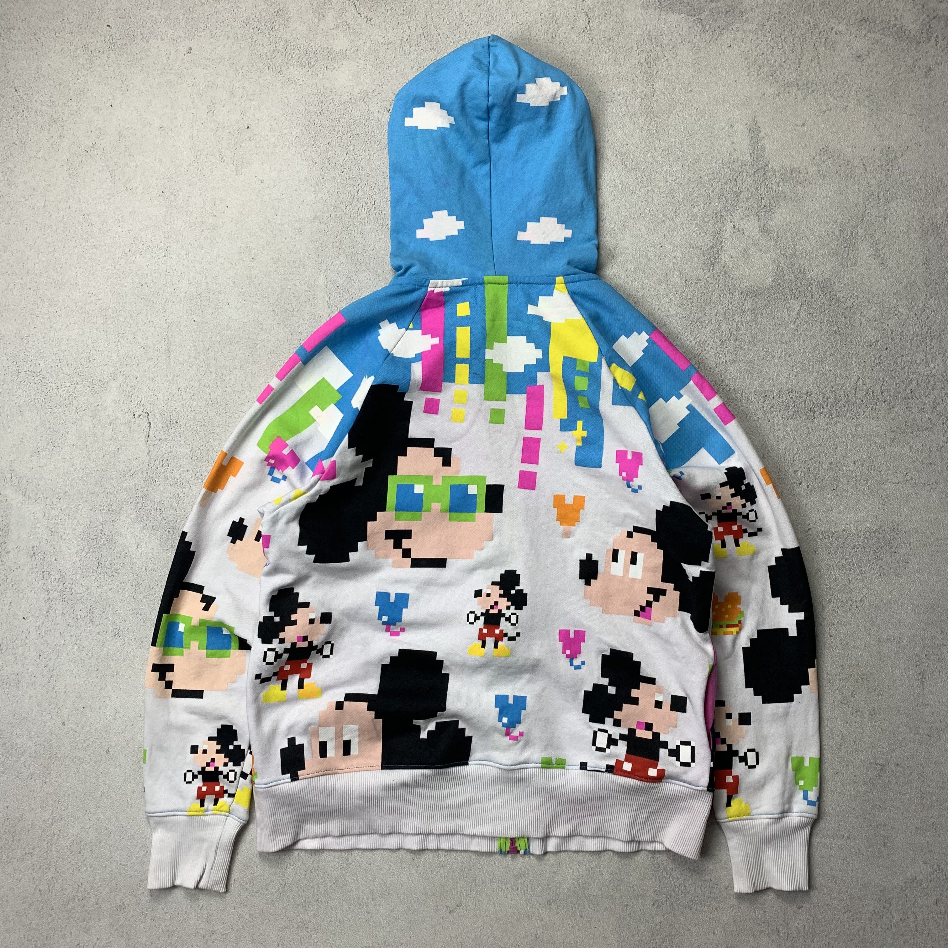 Disney Vintage Disney Mickey Mouse Pixel Graphic Zip Up Hoodie Size US S / EU 44-46 / 1 - 2 Thumbnail