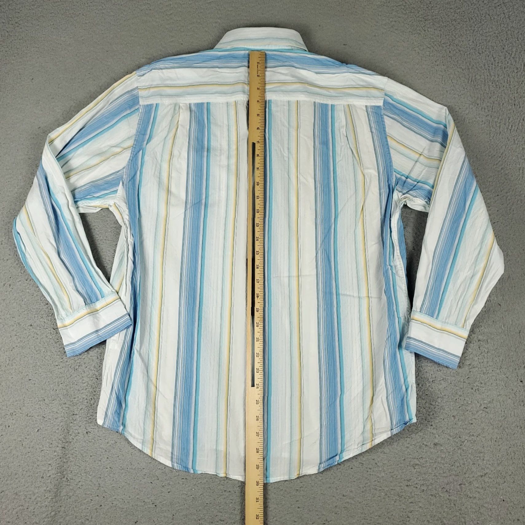 Tommy Bahama Tommy Bahama Button-Up Shirt Mens Medium Blue Striped Cotton Long Sleeve Size US M / EU 48-50 / 2 - 3 Thumbnail