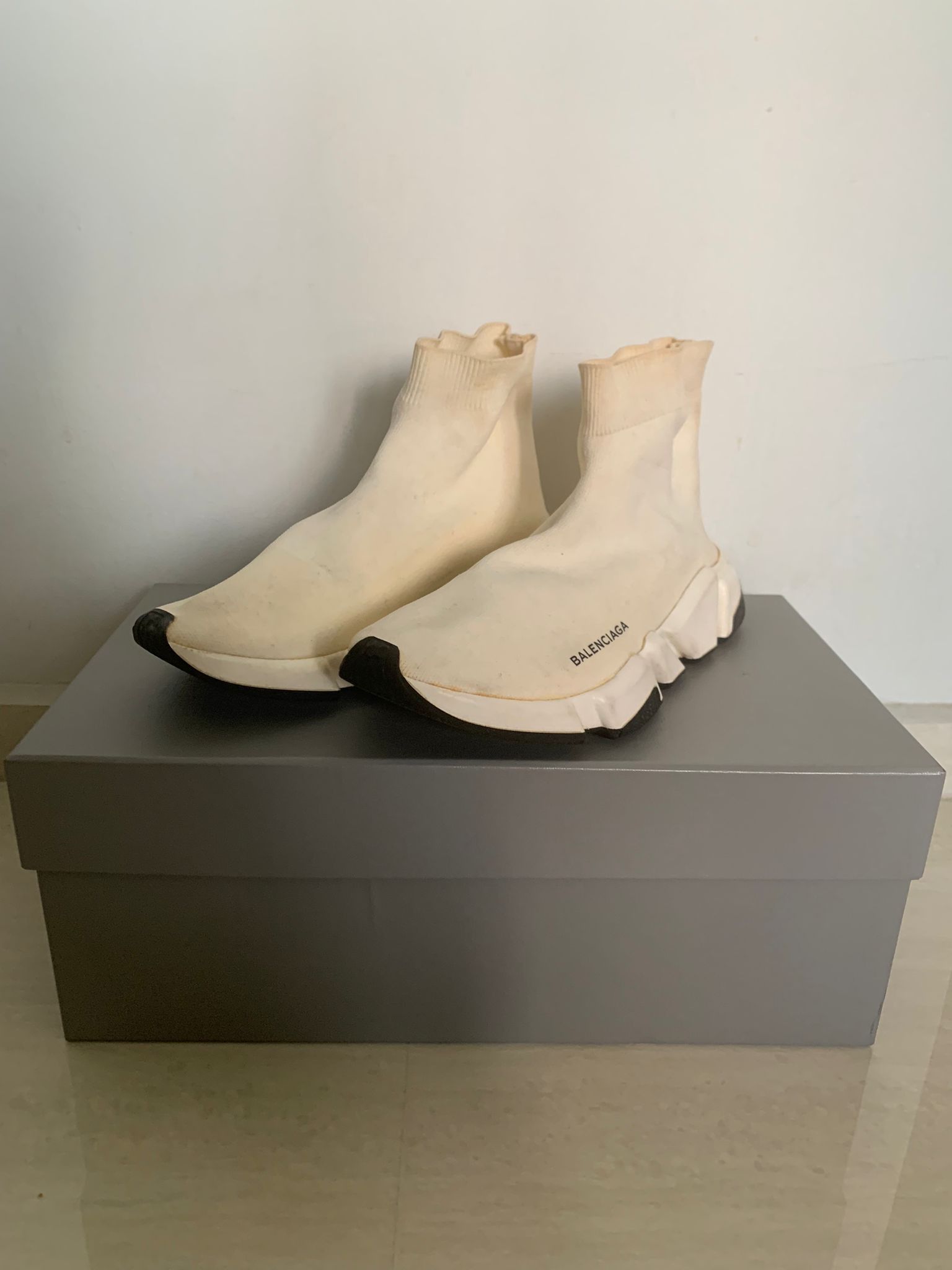 Balenciaga Balenciaga Speed Sneaker Beige Size US 7 / EU 40 - 2 Thumbnail