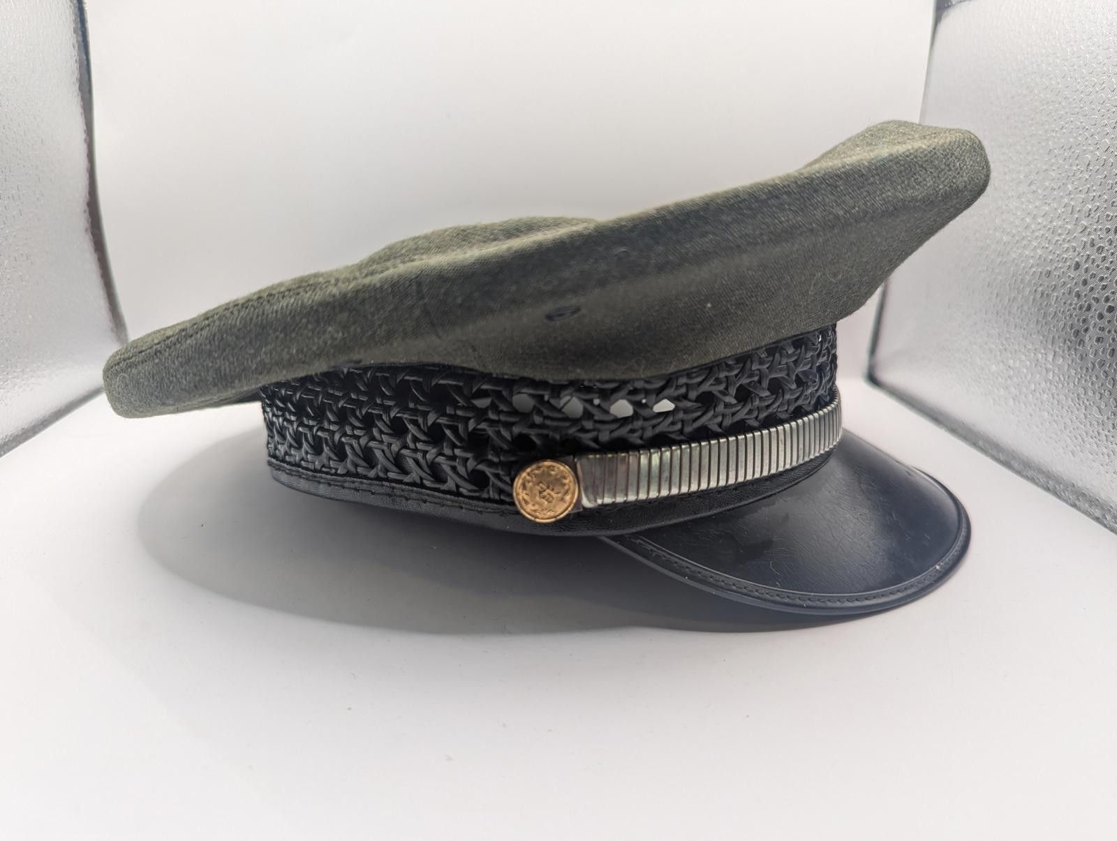 Designer Vintage Military Officer's Cap Glossy Visor Size 7 Heck Ross Size ONE SIZE - 4 Thumbnail