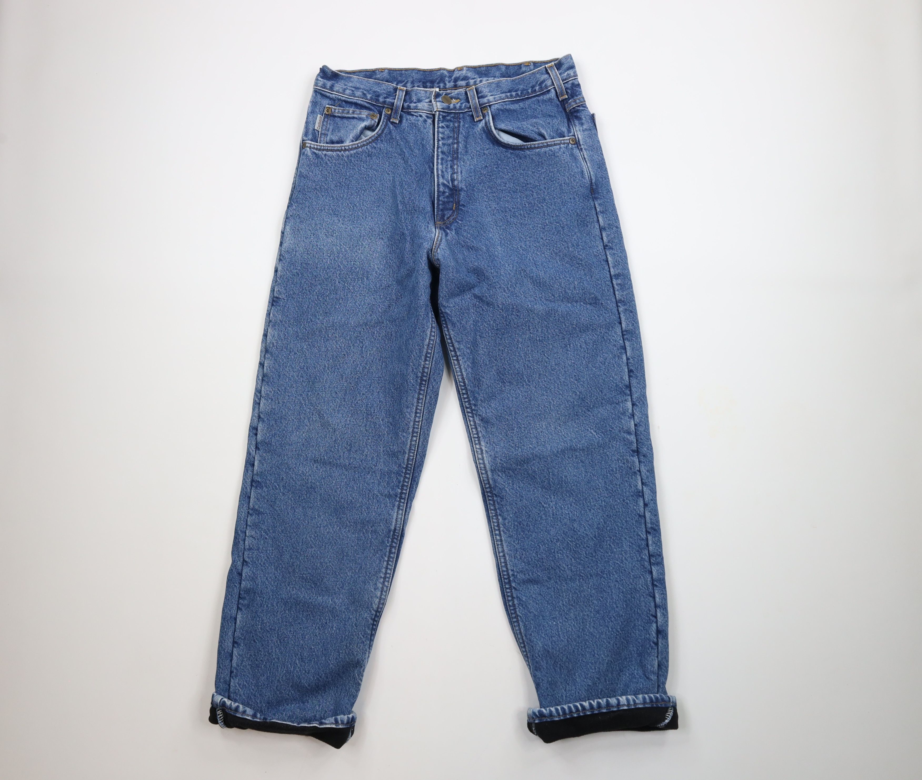 Carhartt × Vintage Vintage Carhartt Spell Out Heavyweight Fleece Lined Jeans Size US 32 / EU 48 - 1 Thumbnail