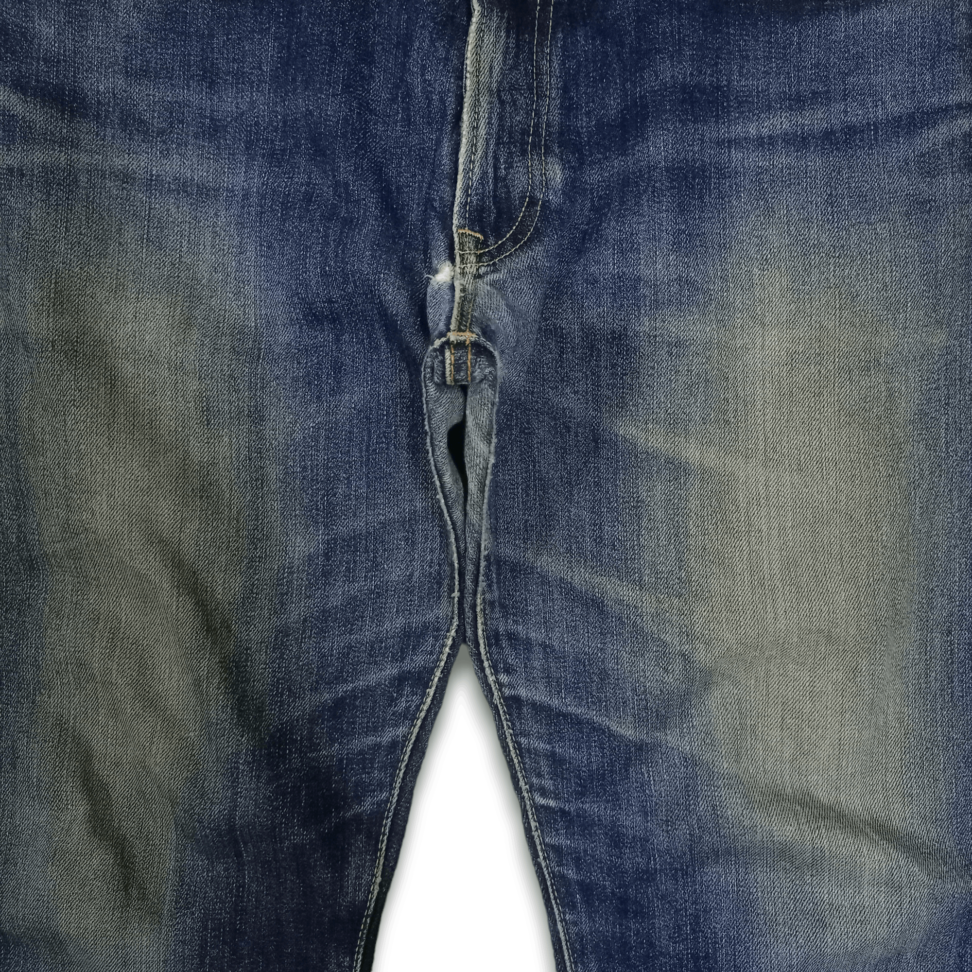 Japanese Brand × Uniqlo Vintage Uniqlo Selvedge Mud Wash Distressed Loose Jeans Size US 36 / EU 52 - 6 Thumbnail