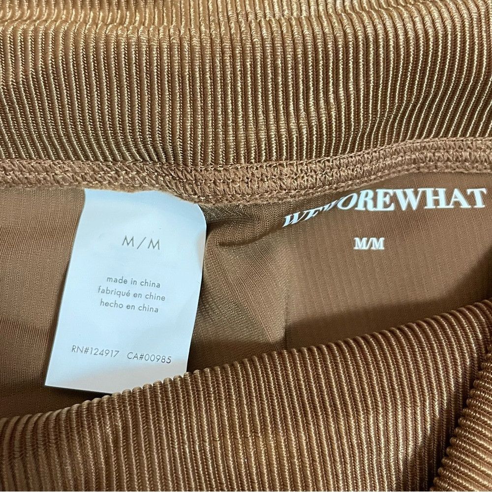 WeWoreWhat NWT New WeWoreWhat Chain High Rise Rib Brown Leggings Size Size 30" / US 8 / IT 44 - 6 Thumbnail