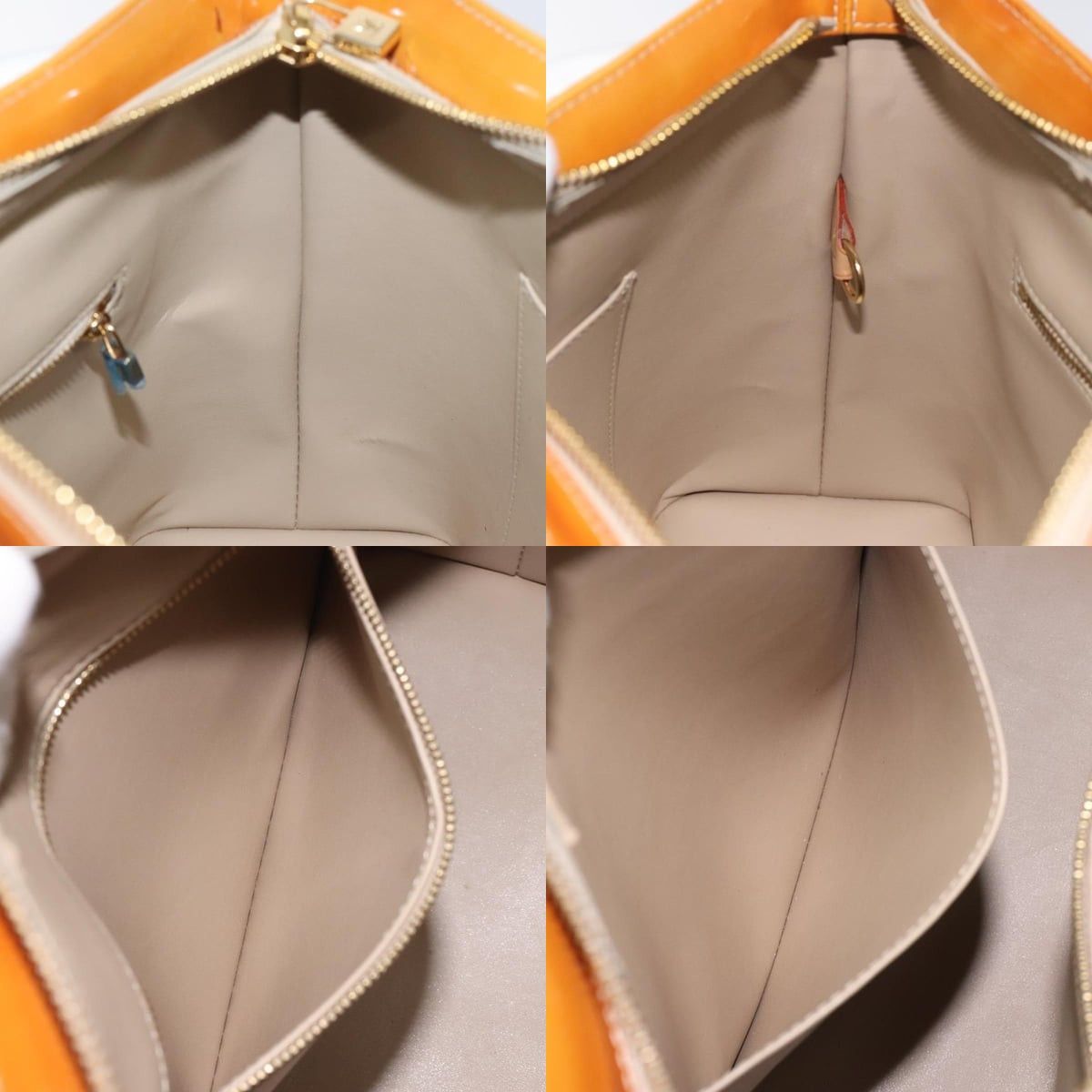Louis Vuitton LOUIS VUITTON Monogram Vernis Houston Hand Bag Beige M91004 Size ONE SIZE - 12 Thumbnail
