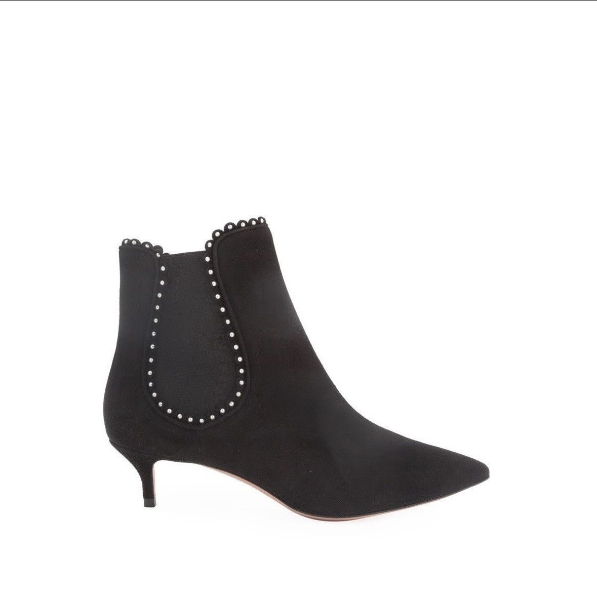 Aquazzura AQUAZZURA Jicky Studded Suede Ankle Boots Size US 7 / IT 37 - 1 Thumbnail