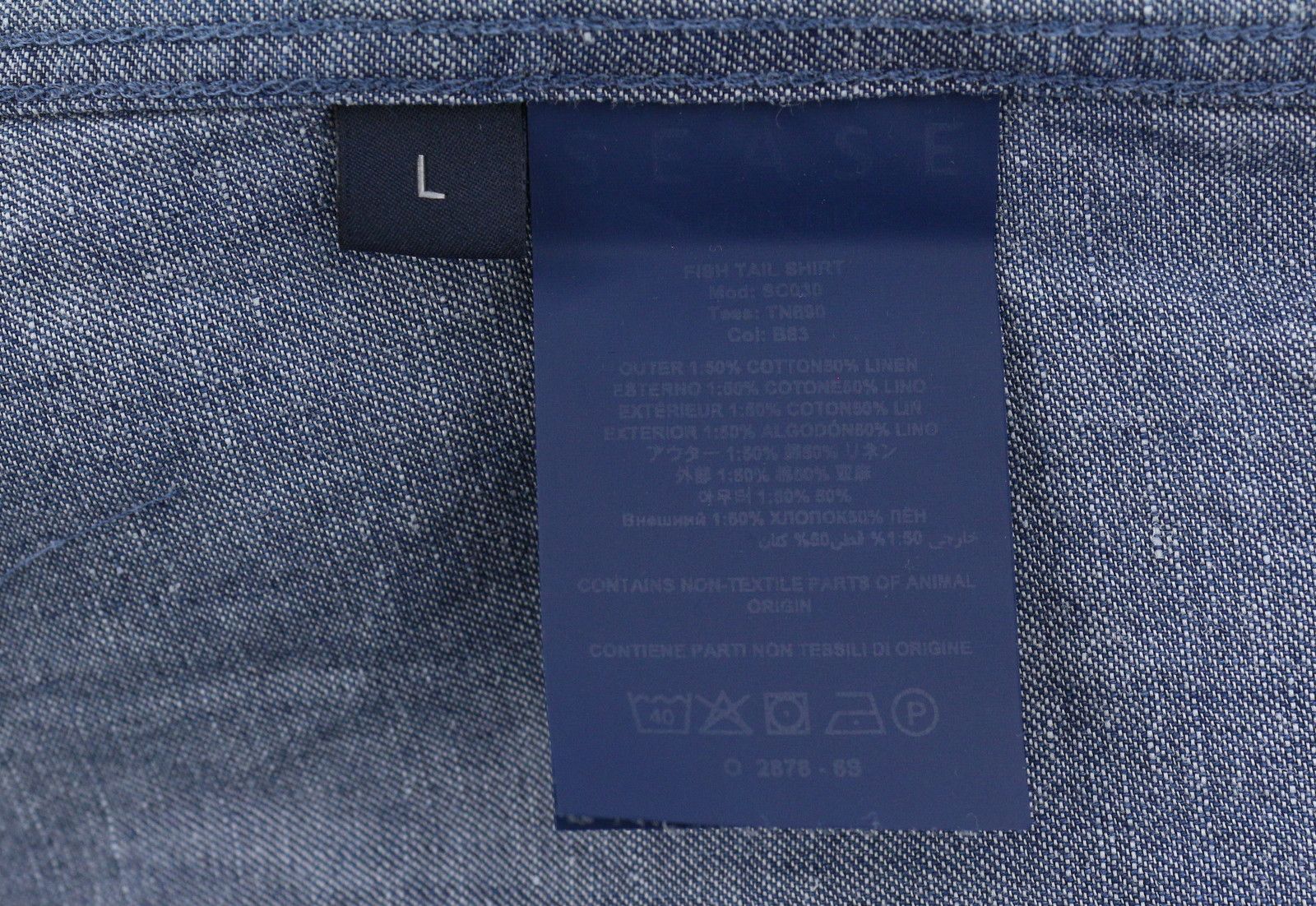 SEASE TN690 FISH TAIL M Mid Denim Blue Button 90615 Size US M / EU 48-50 / 2 - 8 Thumbnail