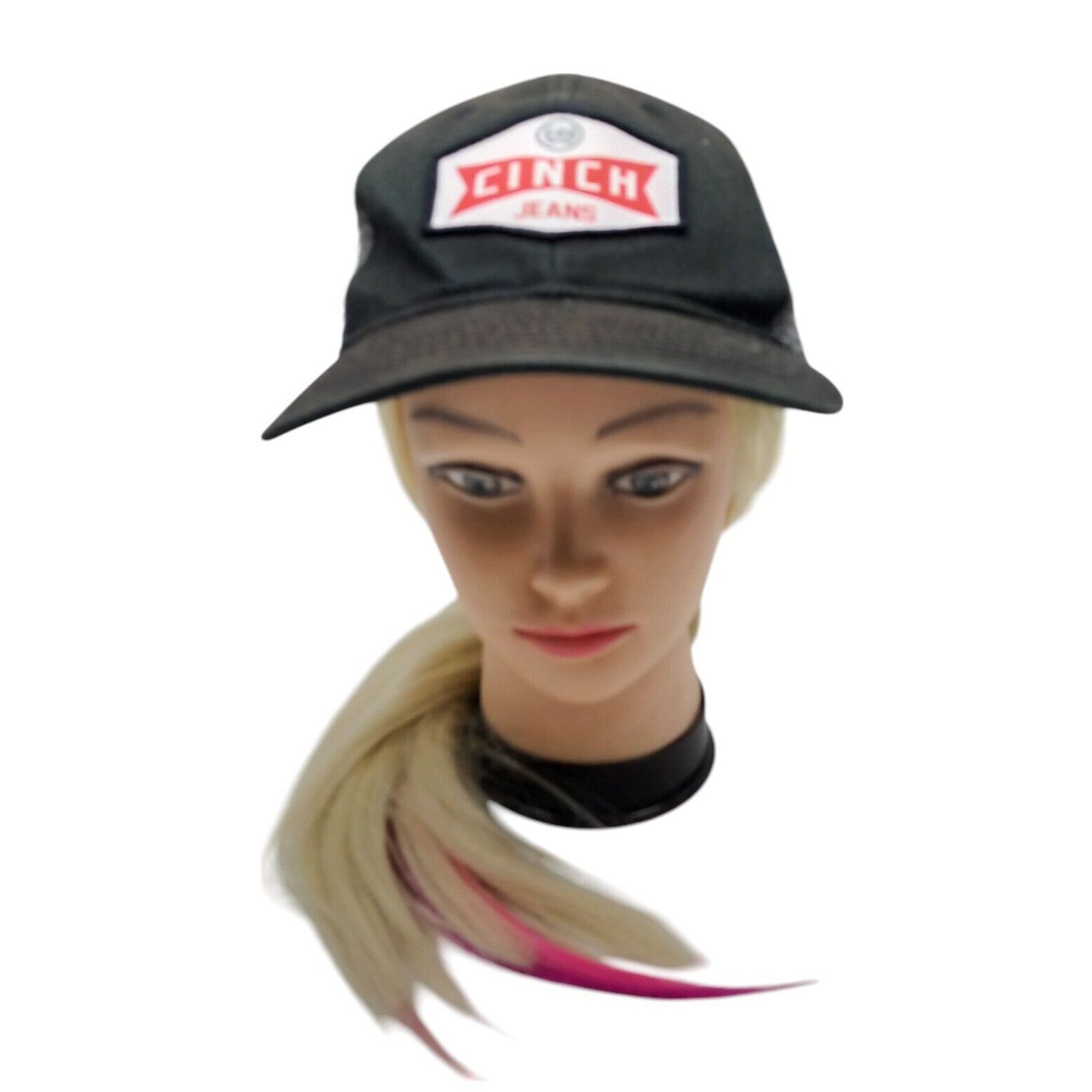 CINCH CINCH JEANS Patch Logo Hat Ball Cap Snapback Black Mesh Size ONE SIZE - 1 Thumbnail