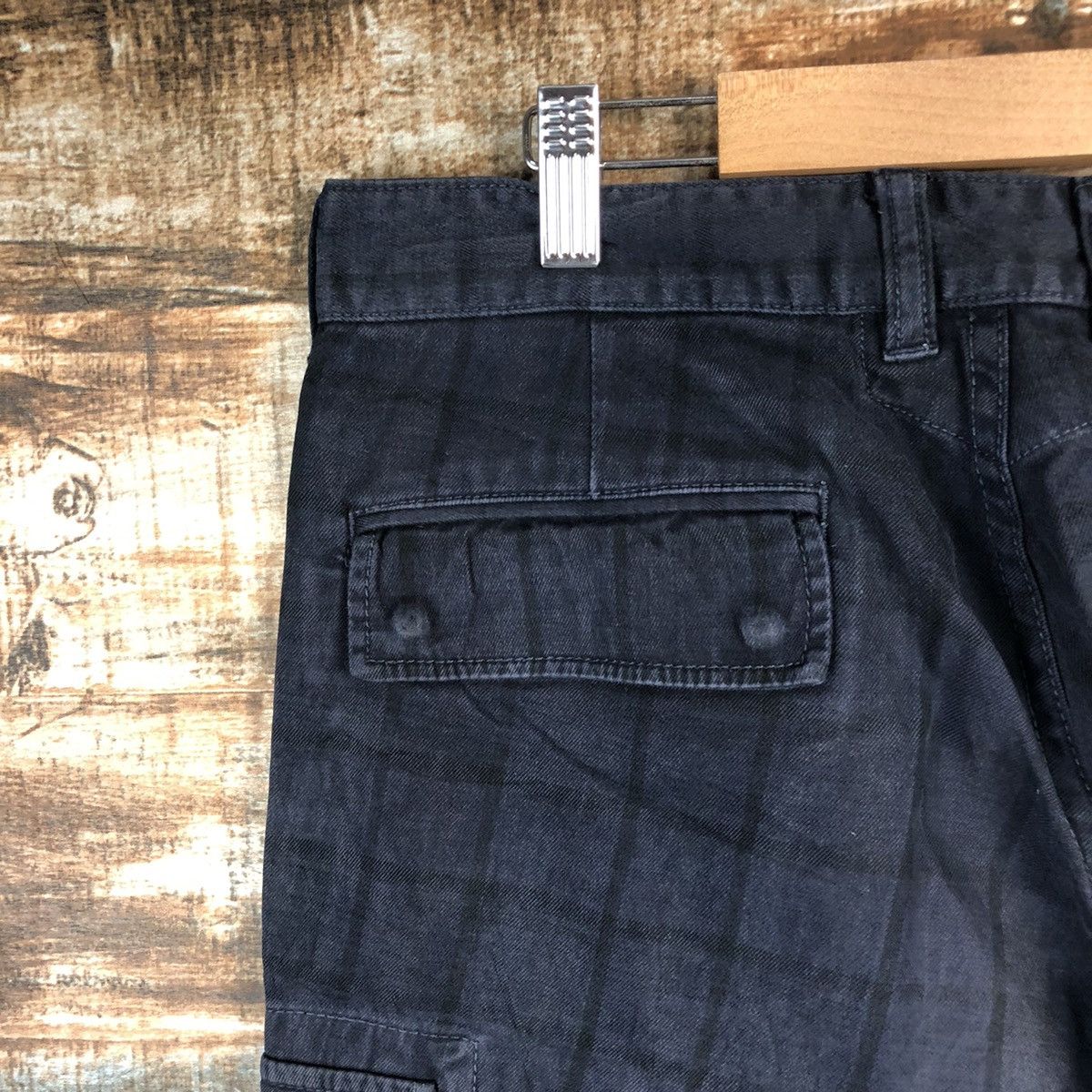 Comme Ca Ism DL Comme Ca Ism checkered Cargo Multipocket Pants #C644 Size US 32 / EU 48 - 18 Thumbnail