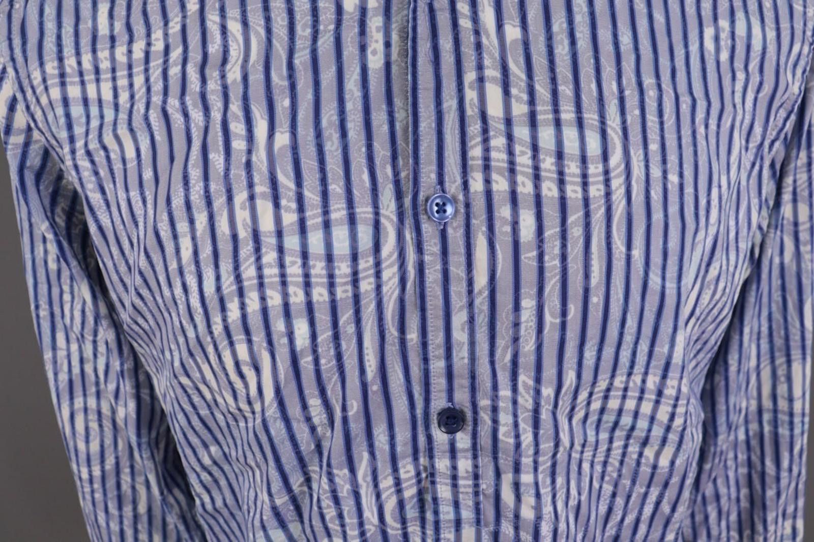 Desigual Desigual Regular Blue Striped Jasquard Shirt Size L Size US L / EU 52-54 / 3 - 4 Thumbnail