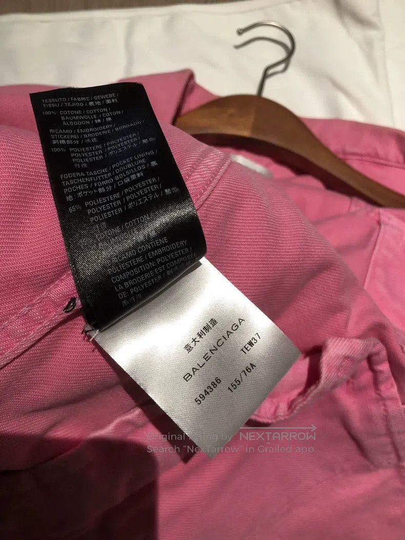 Balenciaga Balenciaga Pink Denim Jacket Size 4XL / US 24-26 - 5 Thumbnail