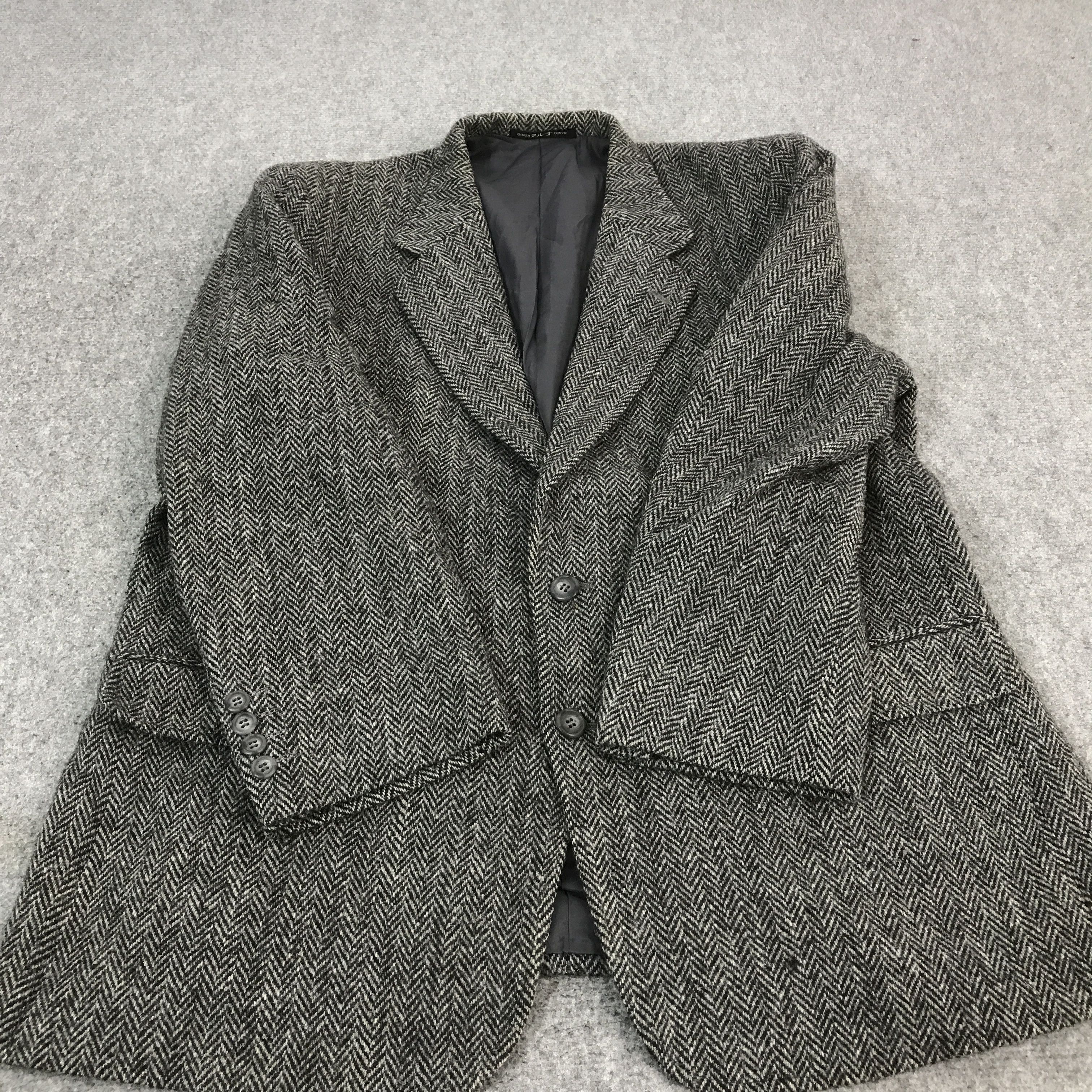 Harris Tweed VTG HARRIS TWEED WOOL BLAZER COAT JACKET Size US L / EU 52-54 / 3 - 8 Thumbnail
